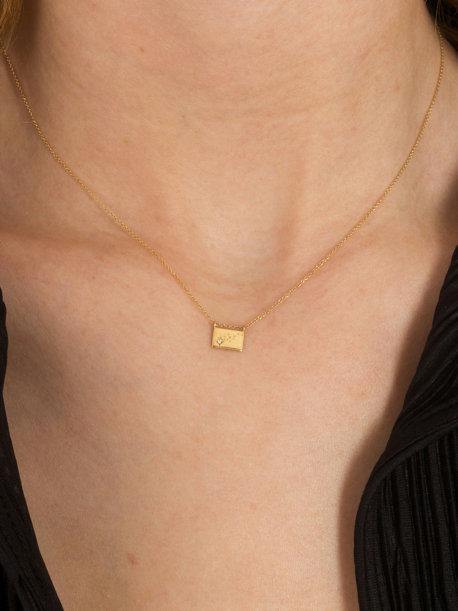 Shooting star postcard charm necklace photo 2