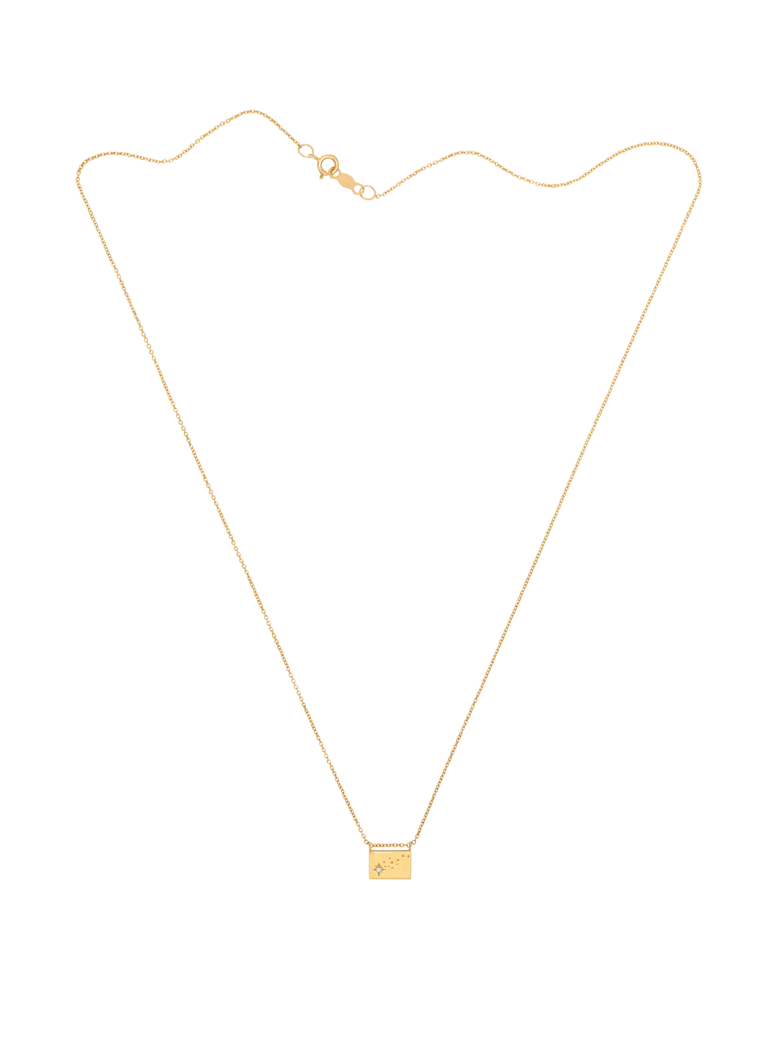 Shooting star postcard charm necklace photo 3