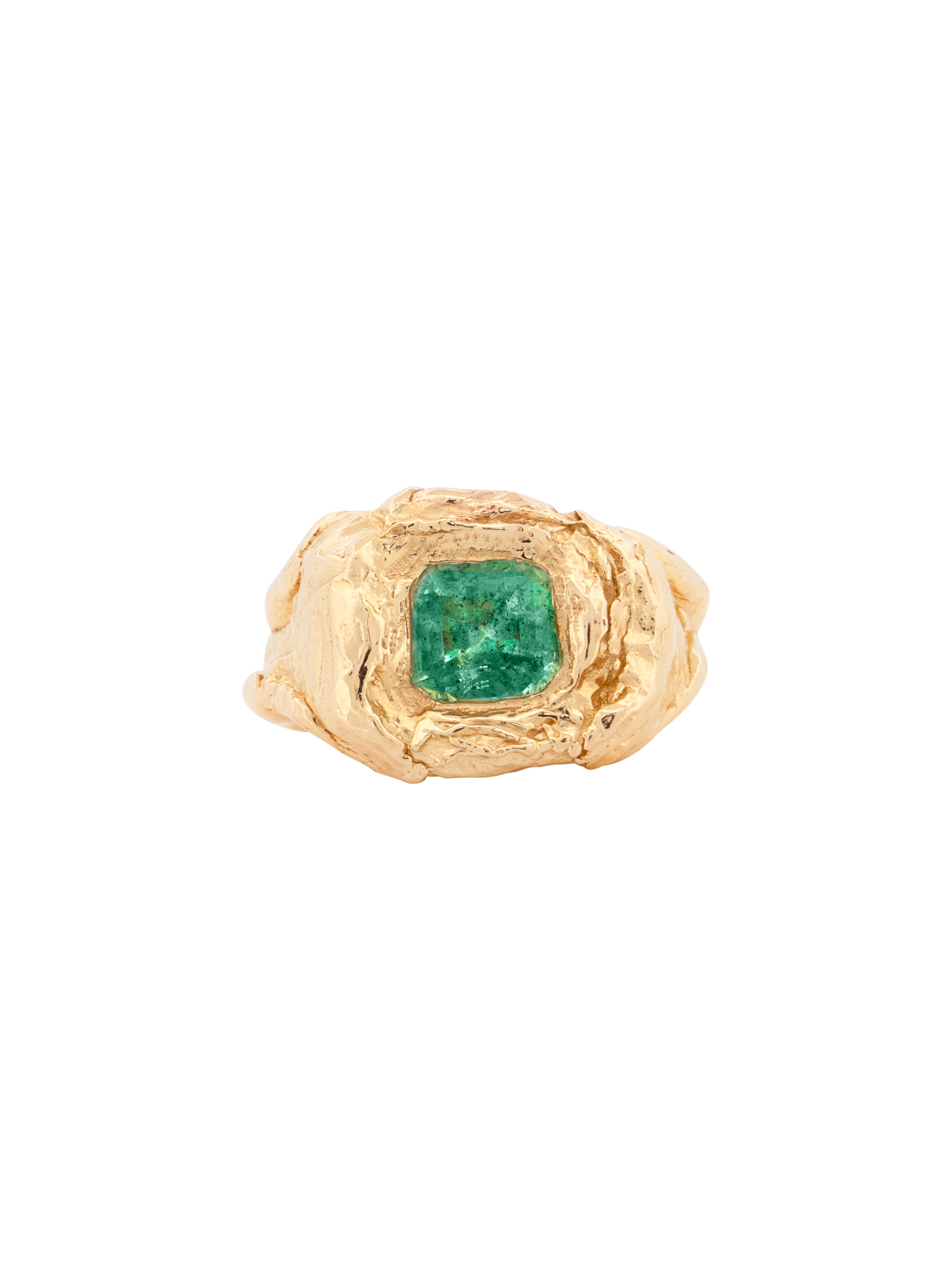 Emerald signet ring photo 3