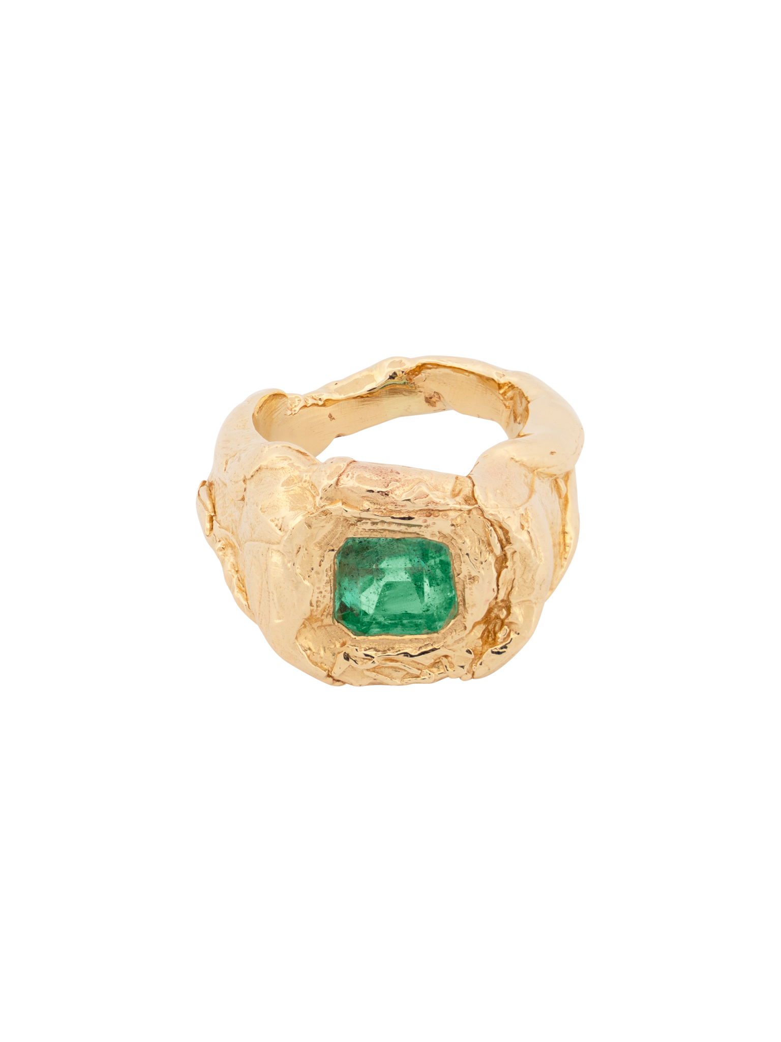 Emerald signet ring photo 1