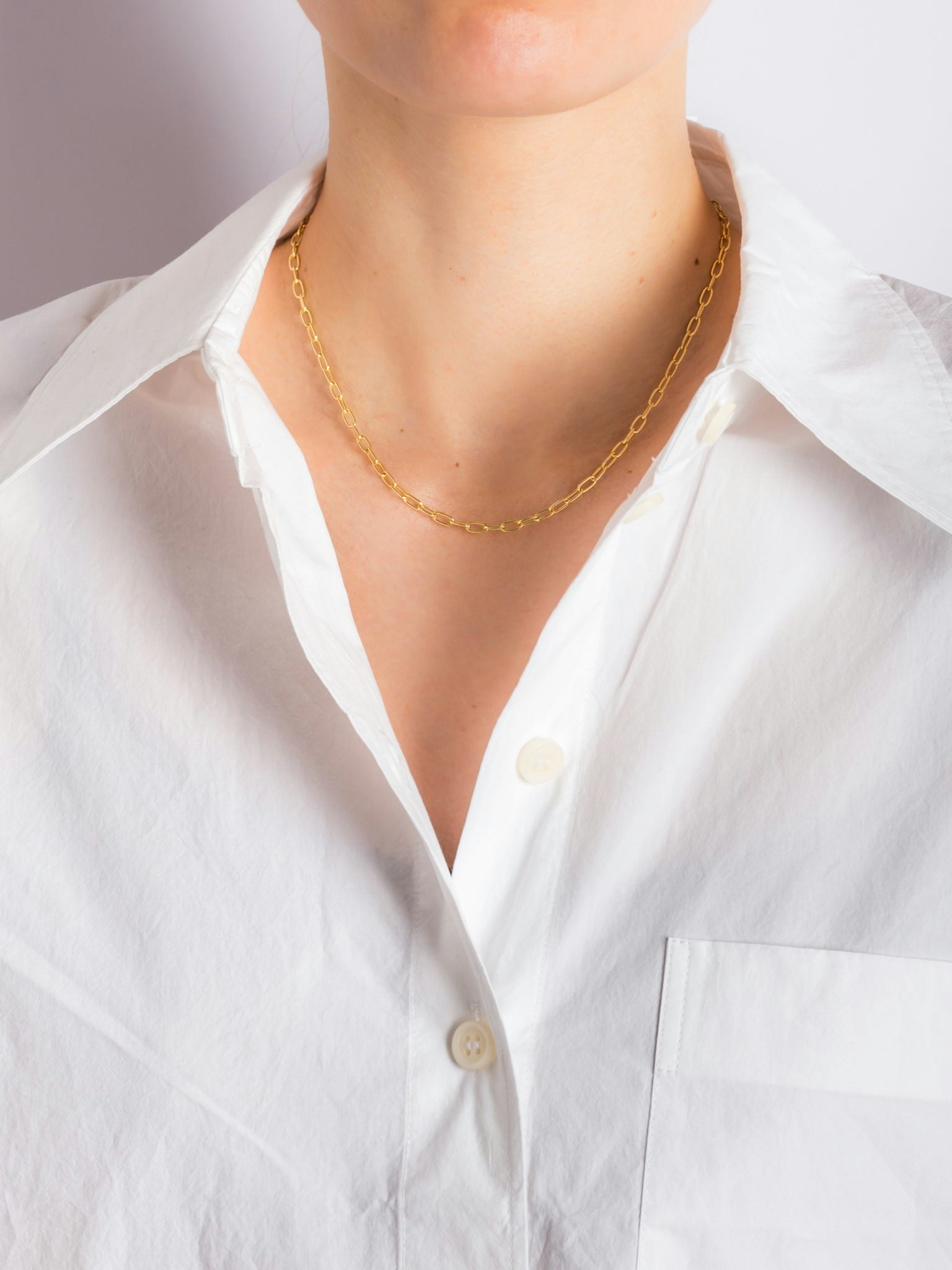 Petite classic link necklace photo 3