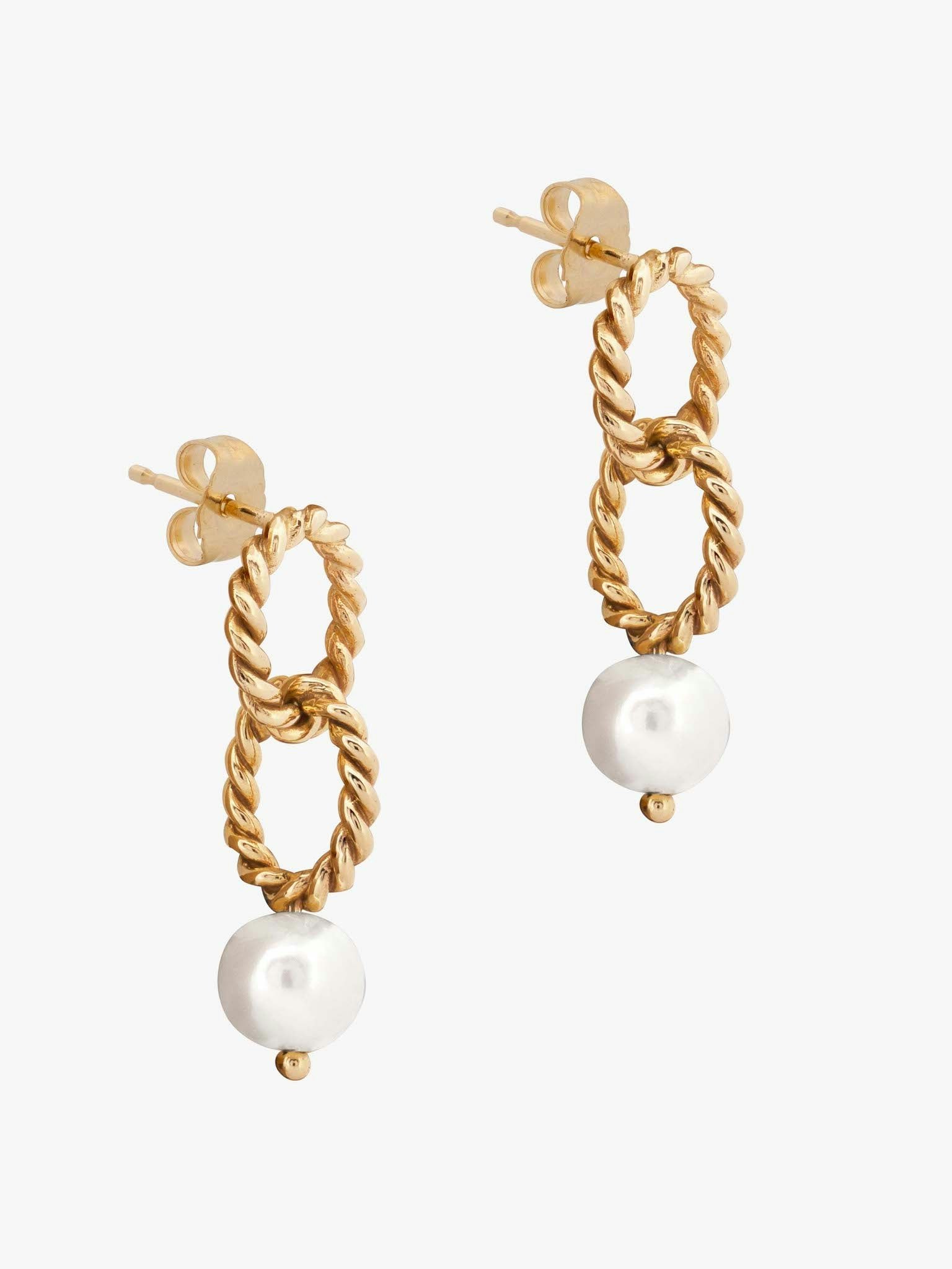 Pearl twine link studs photo 1