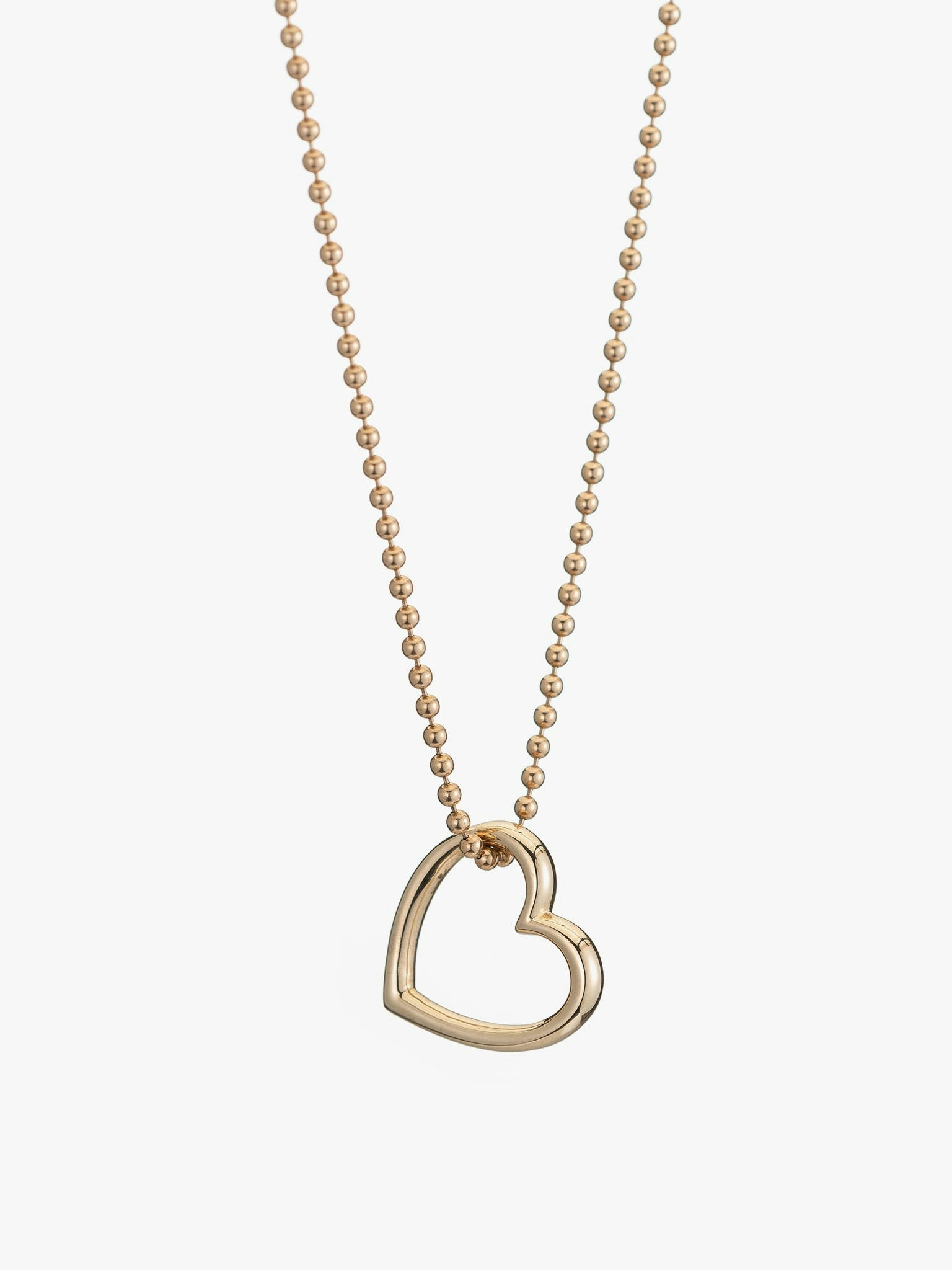 Floating heart charm necklace photo 1