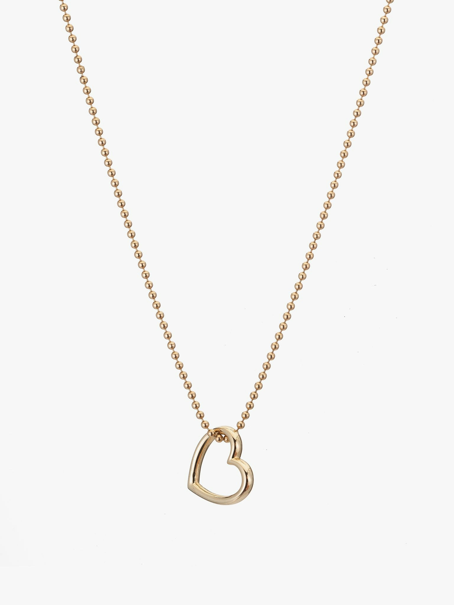 Floating heart charm necklace photo 3