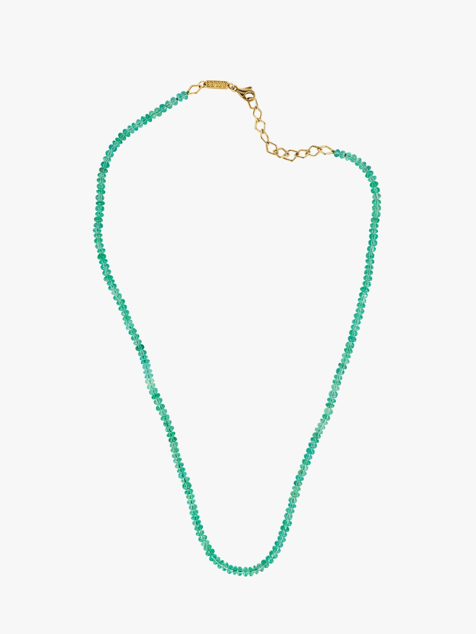Small emerald bead necklace photo 1