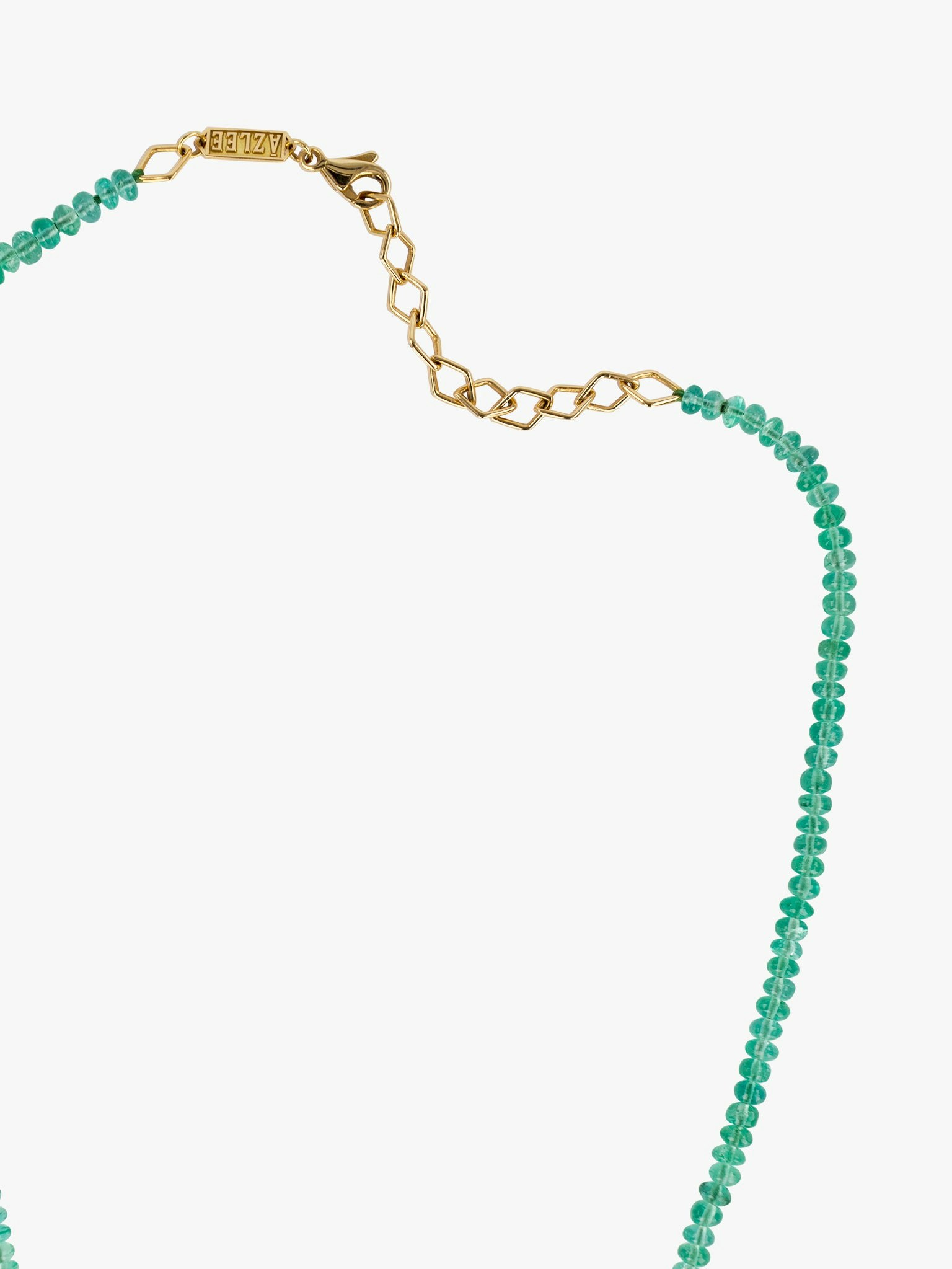 Small emerald bead necklace photo 3