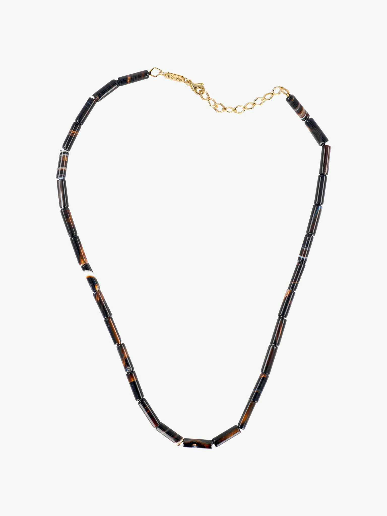 Black agate bead necklace photo 1
