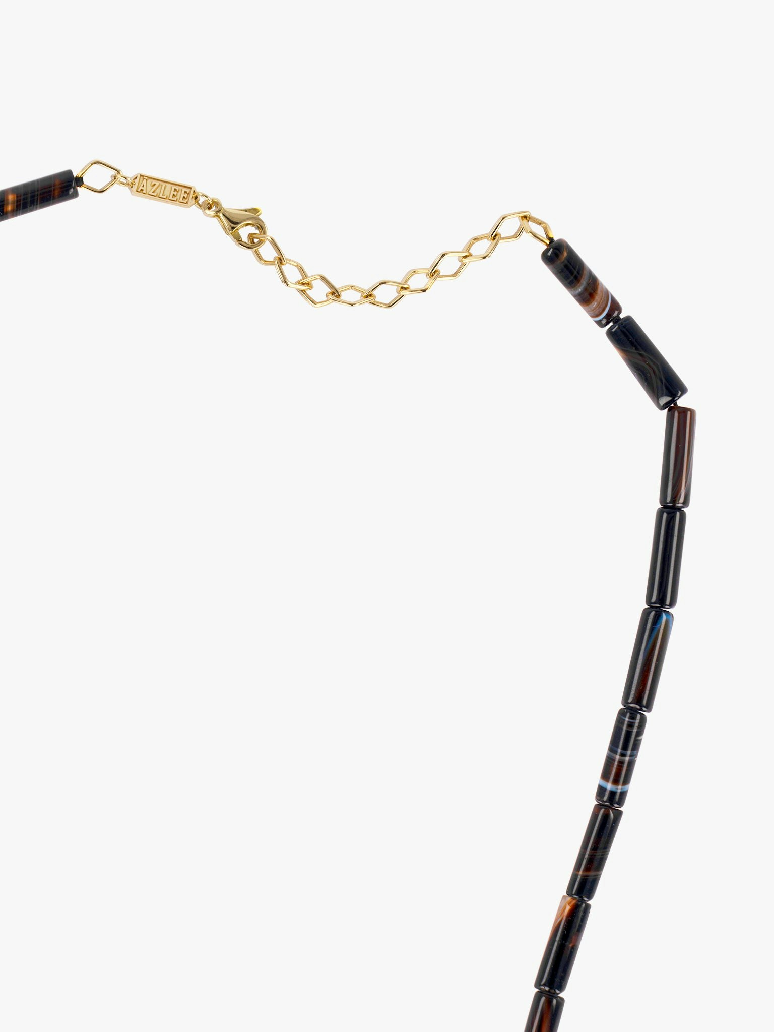 Black agate bead necklace photo 3