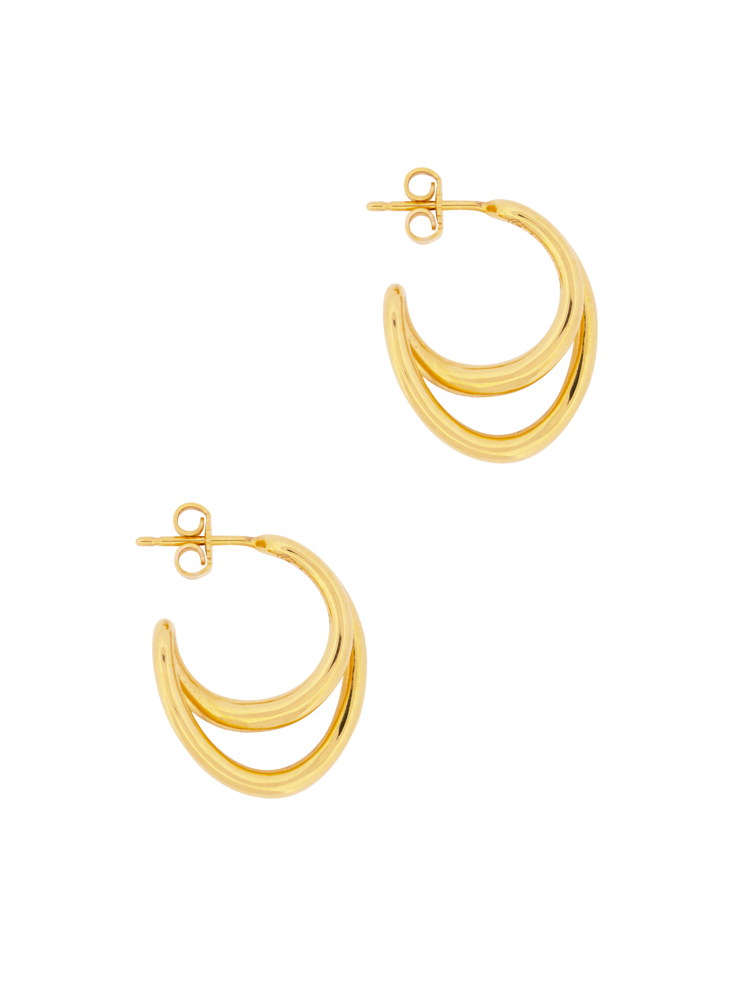 Initial mini hoop earrings photo 3