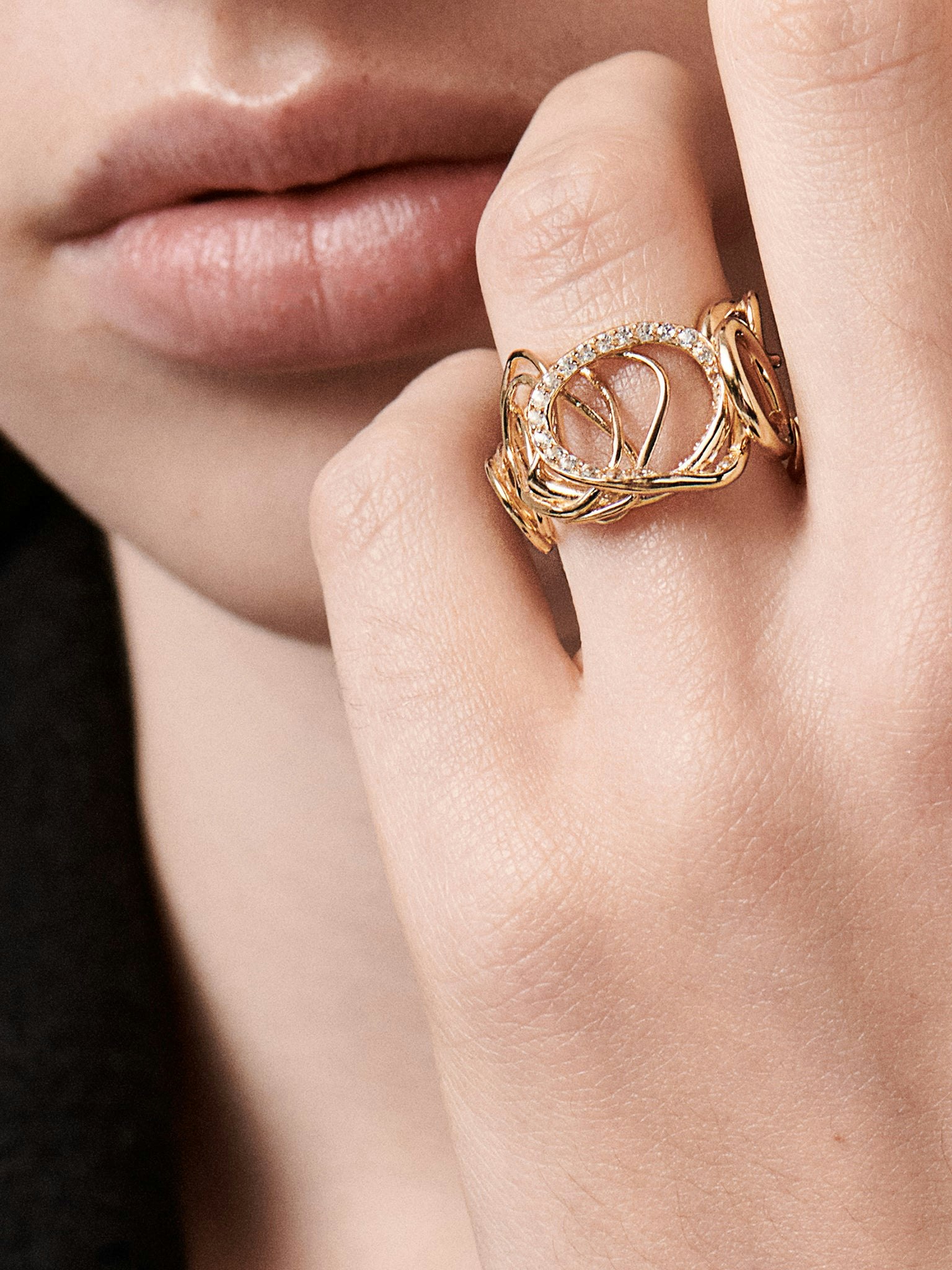 Traces gold vermeil and topaz ring photo 2