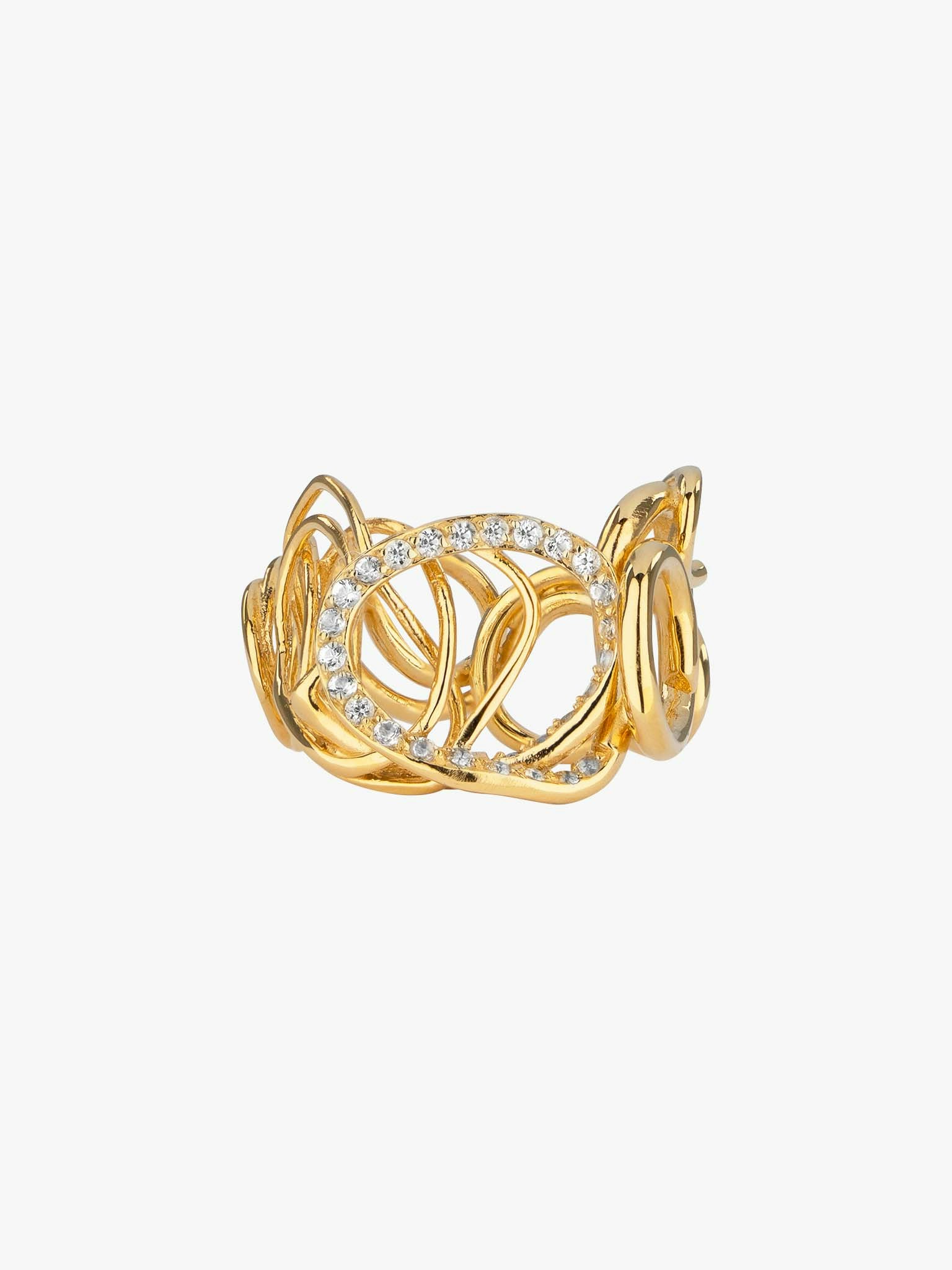 Traces gold vermeil and topaz ring photo 3