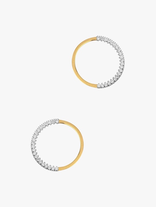 Diamond tennis earrings photo