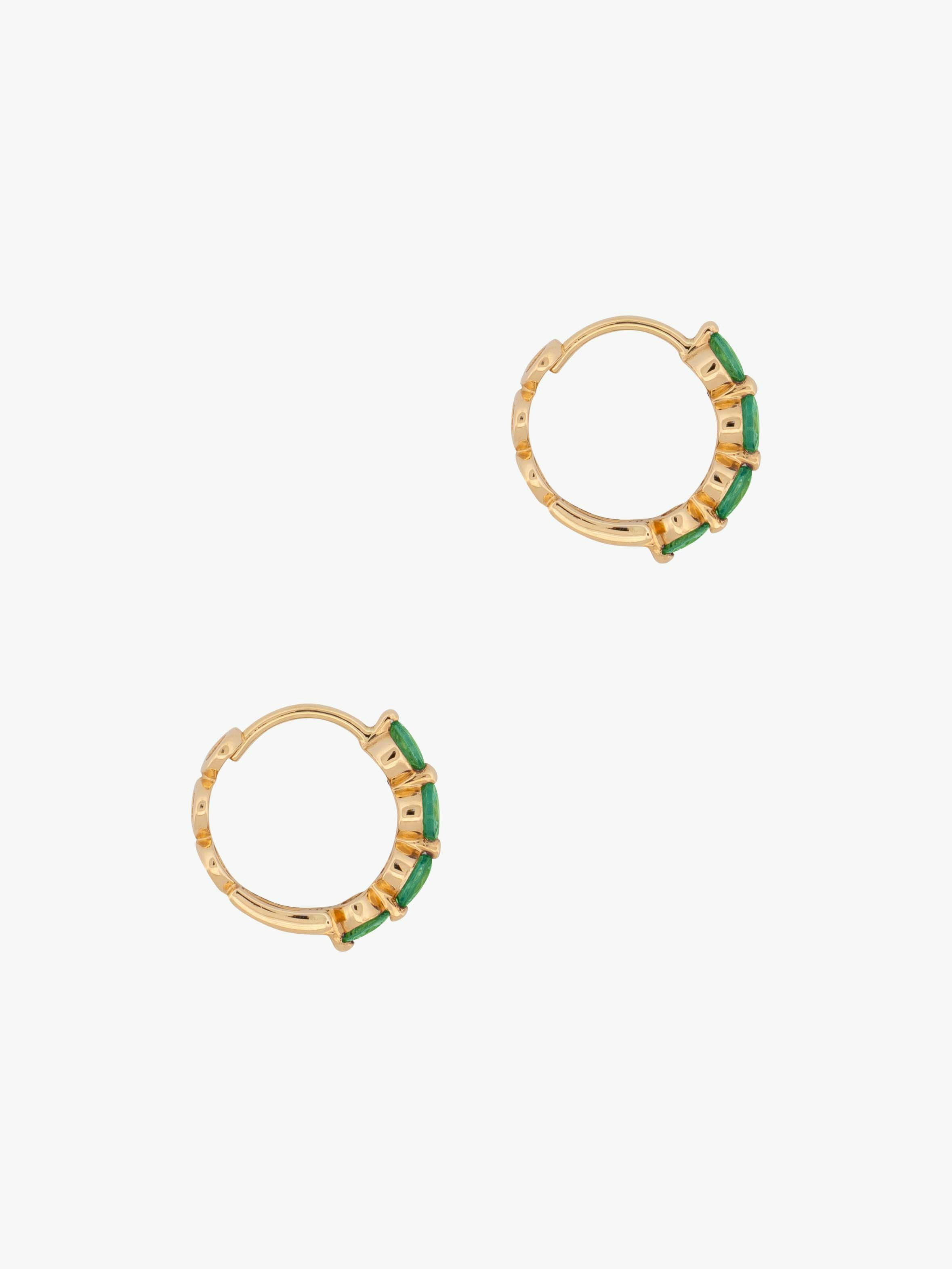 Shuga emerald huggie hoops photo 3