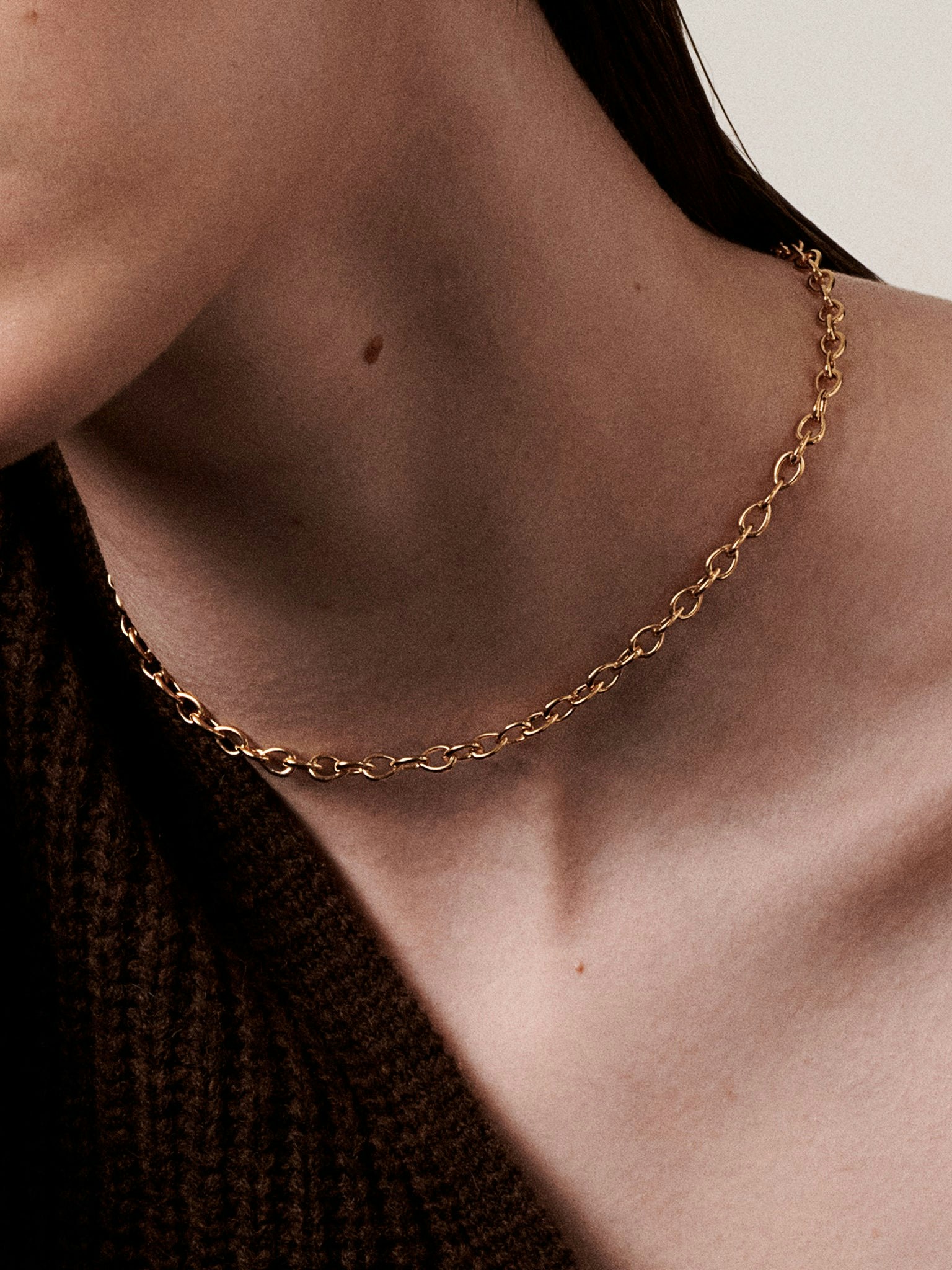Raindrop small link necklace photo 2