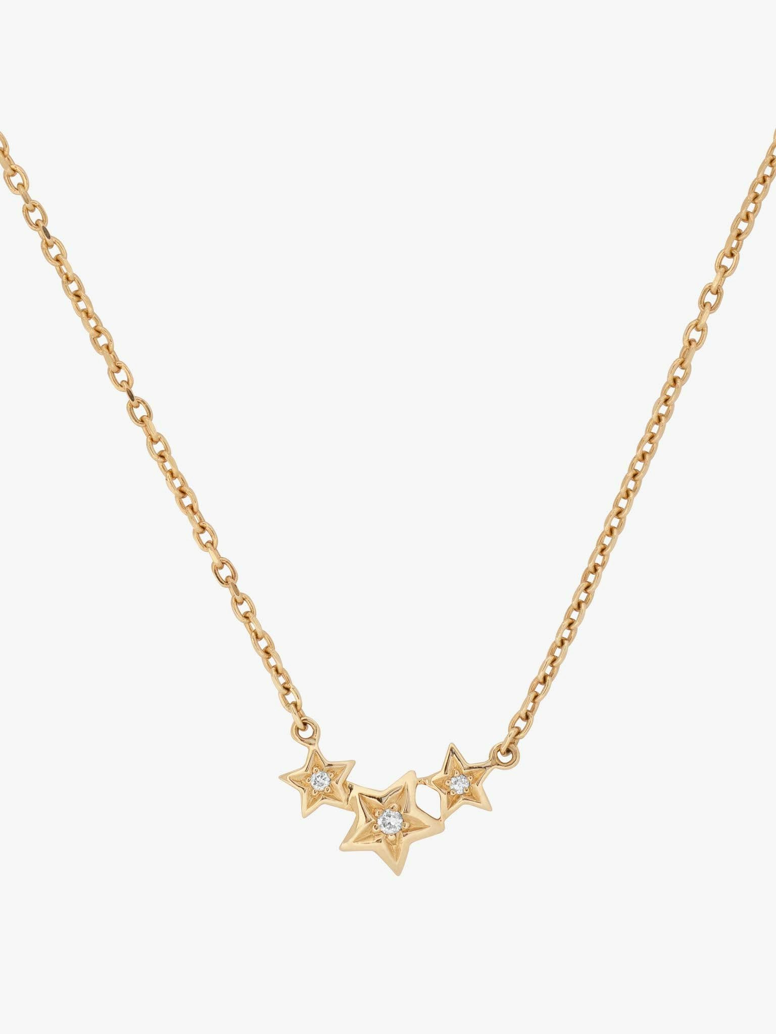 Bijou triple star diamond pendant photo 3