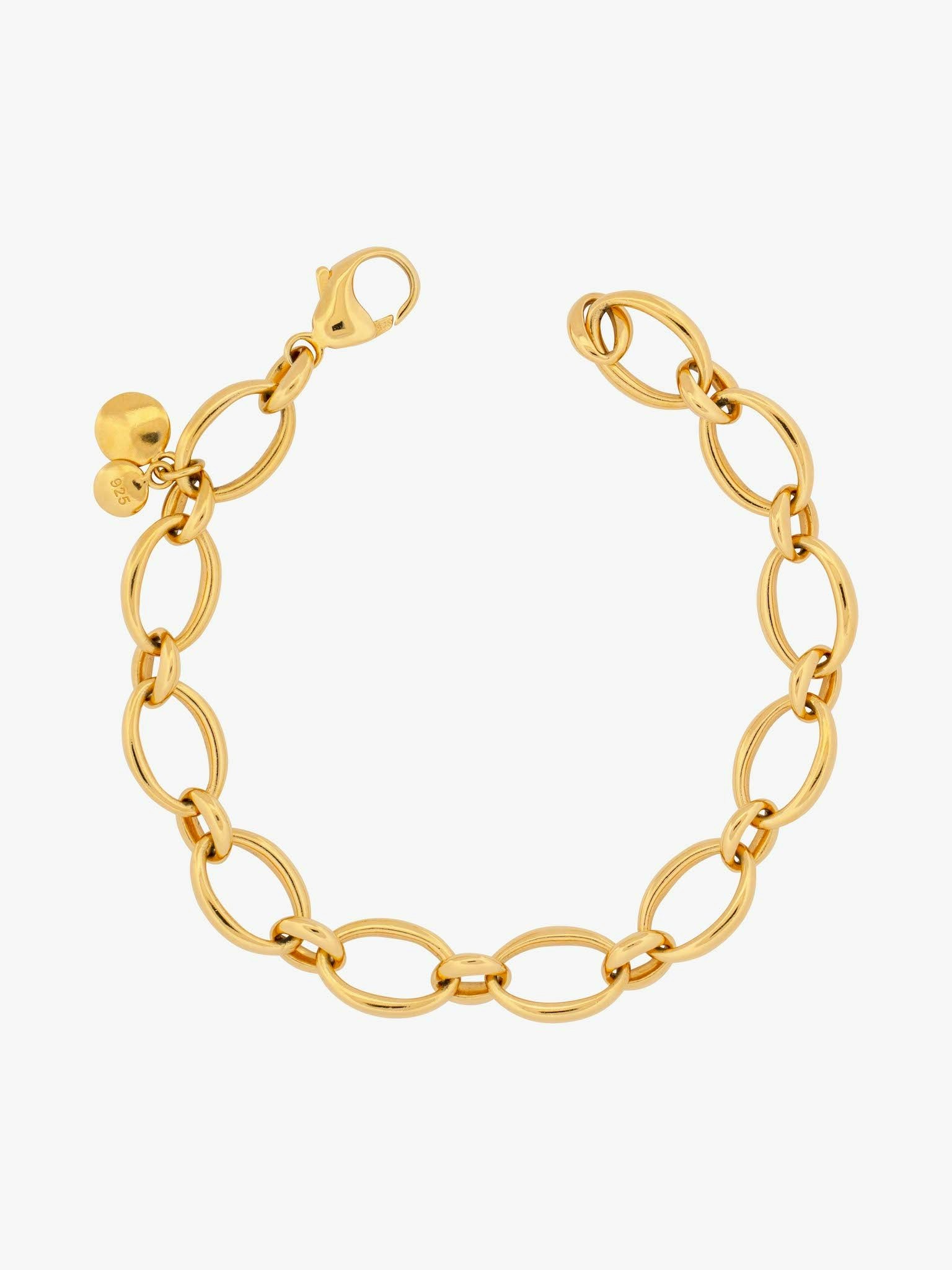 Handmade large oval link chain bracelet photo 1