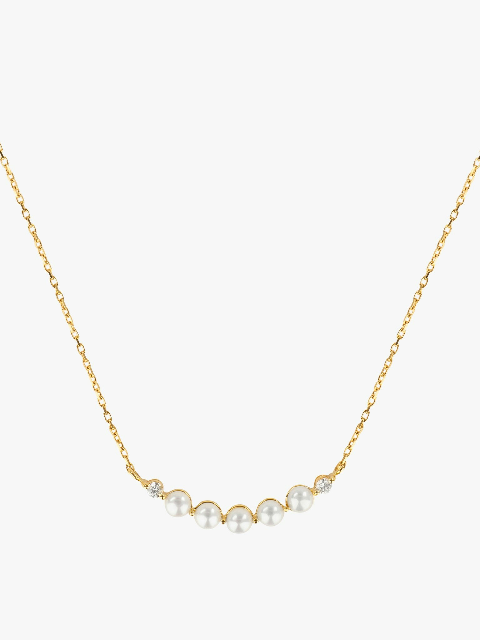 Shuga pearl and diamond bar pendant photo 1