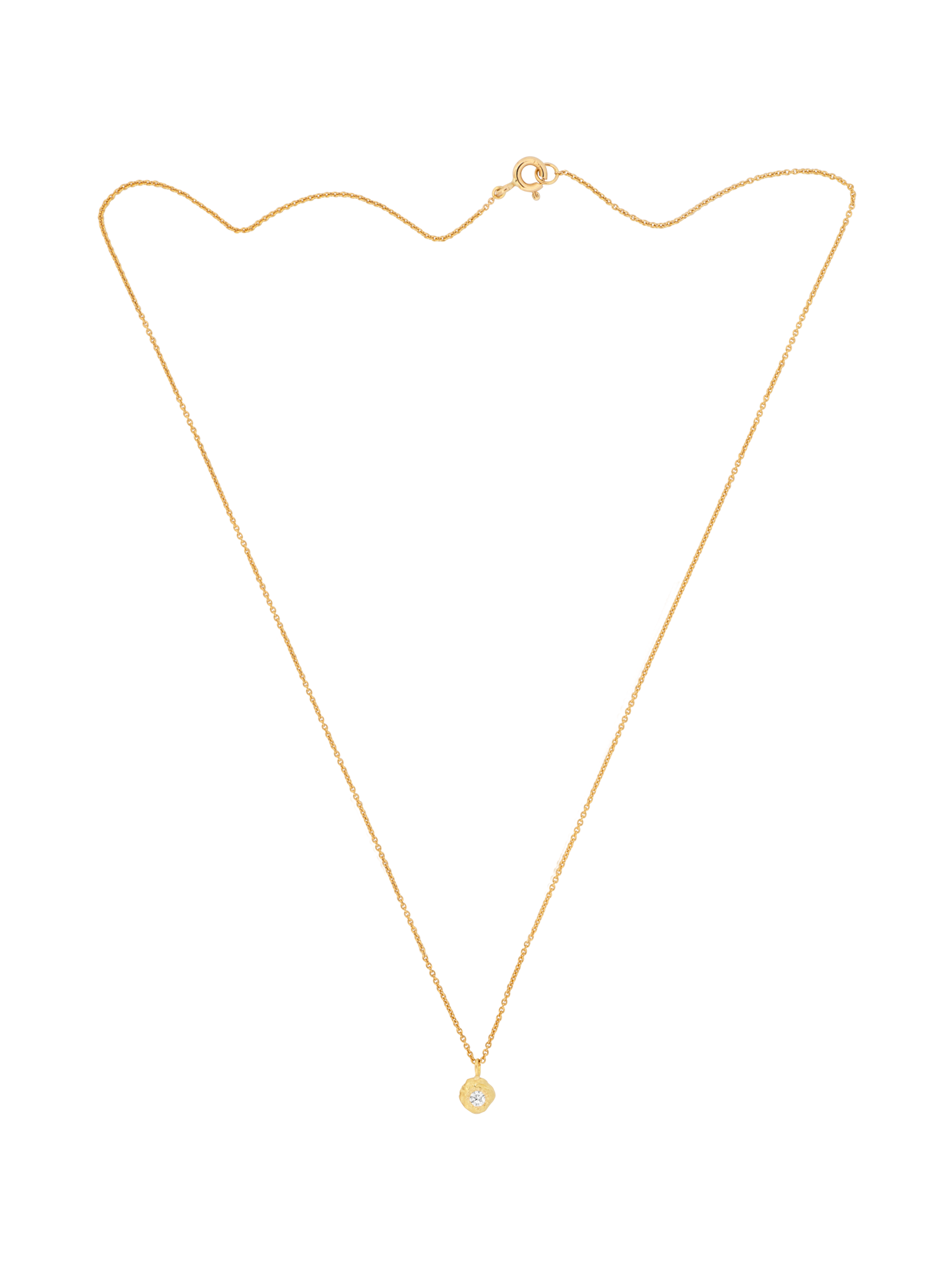 Solitaire iman 0.05ct diamond necklace photo 3