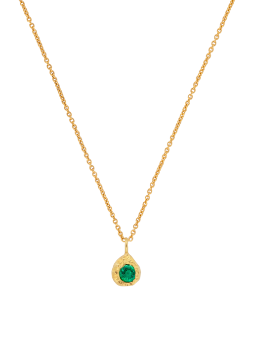 Evie 0.10ct emerald necklace photo