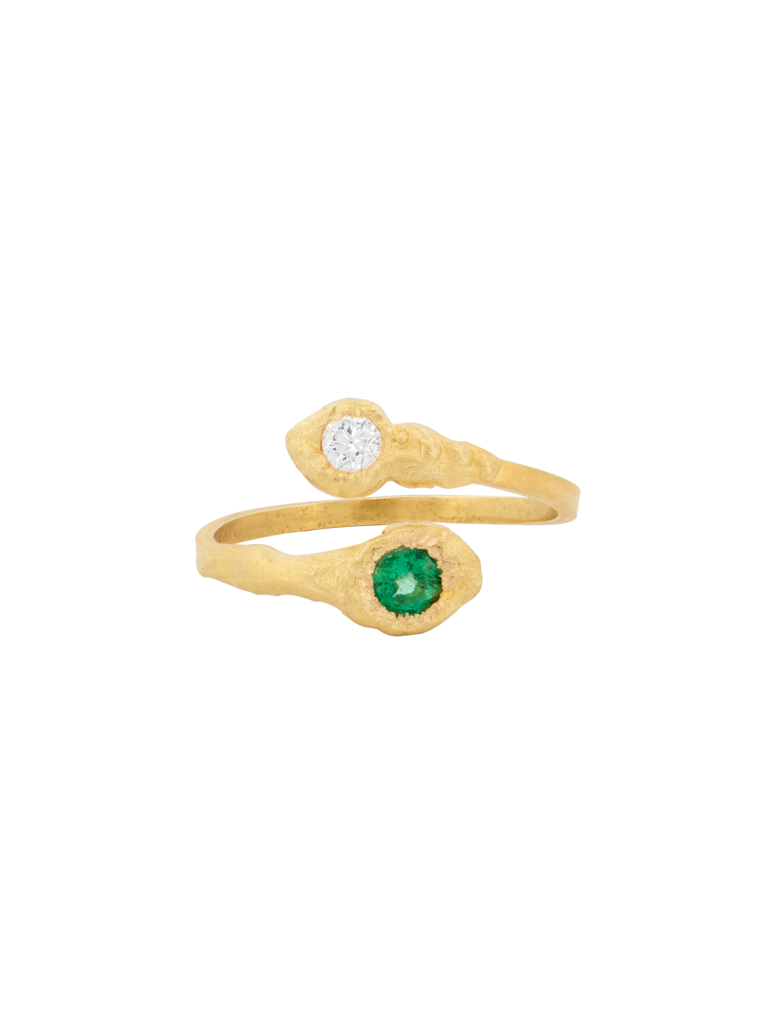 Esmeralda duo emerald and diamond ring photo 1