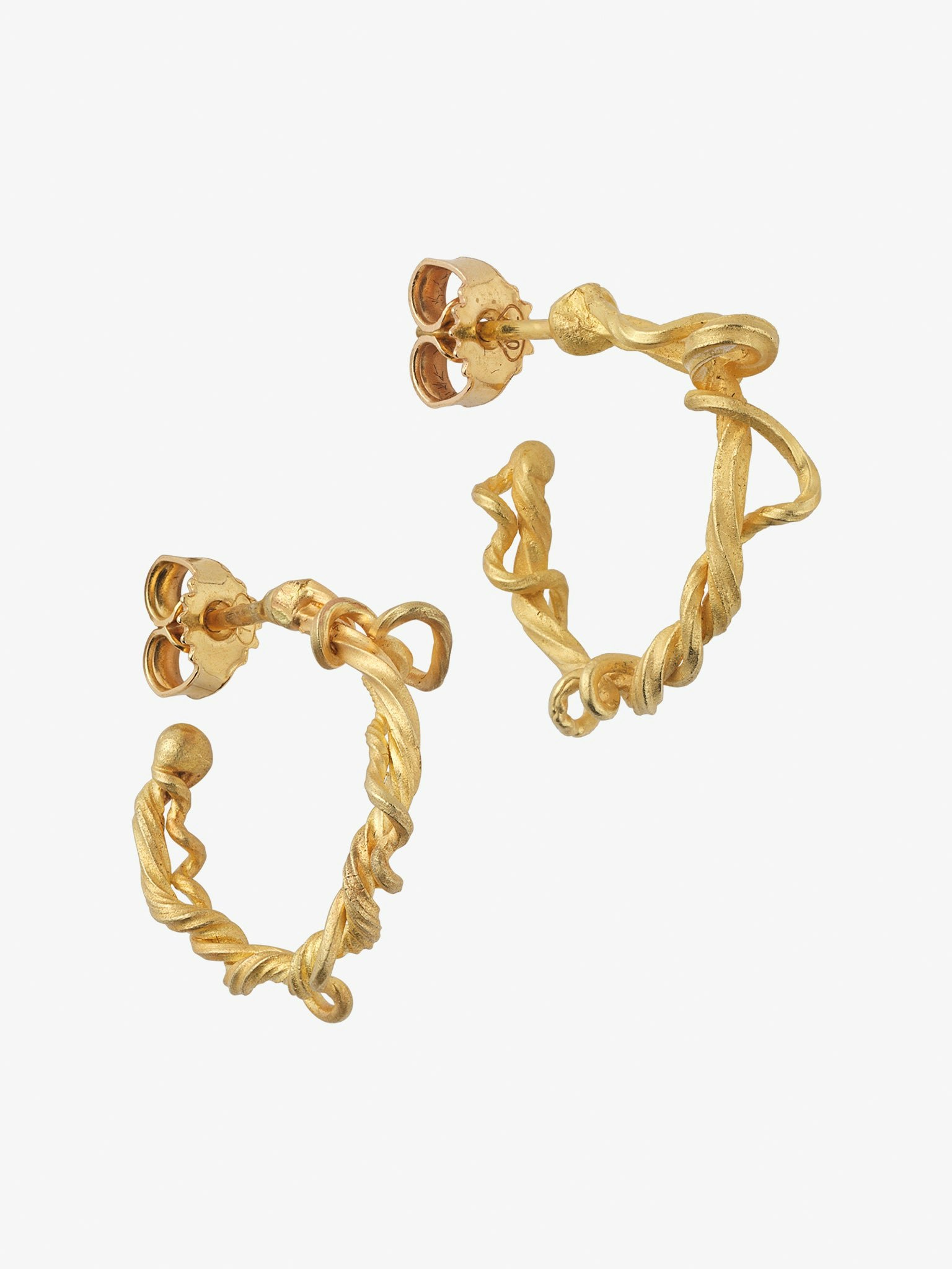 Twisted petite hoops photo 1