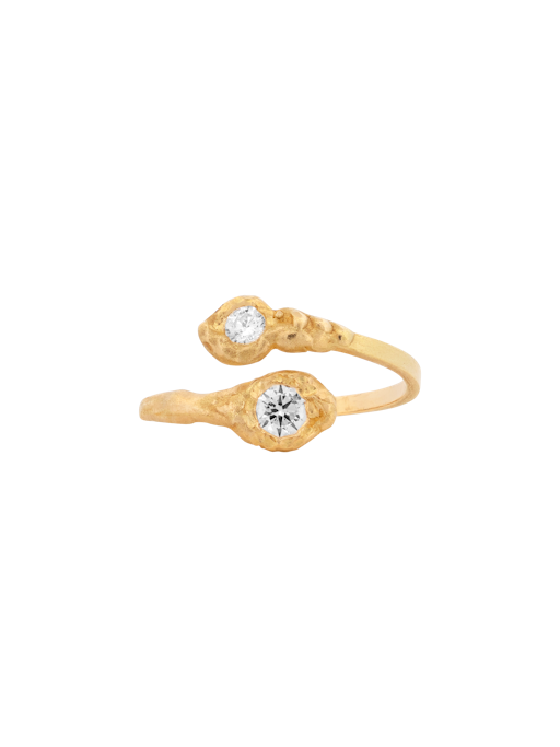 Solitaire iman duo diamond ring photo