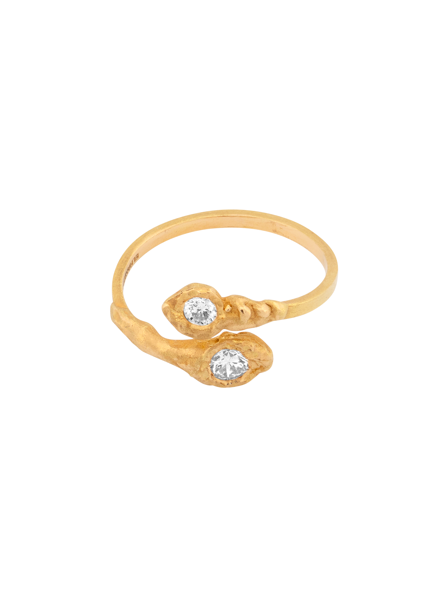 Solitaire iman duo diamond ring photo 3
