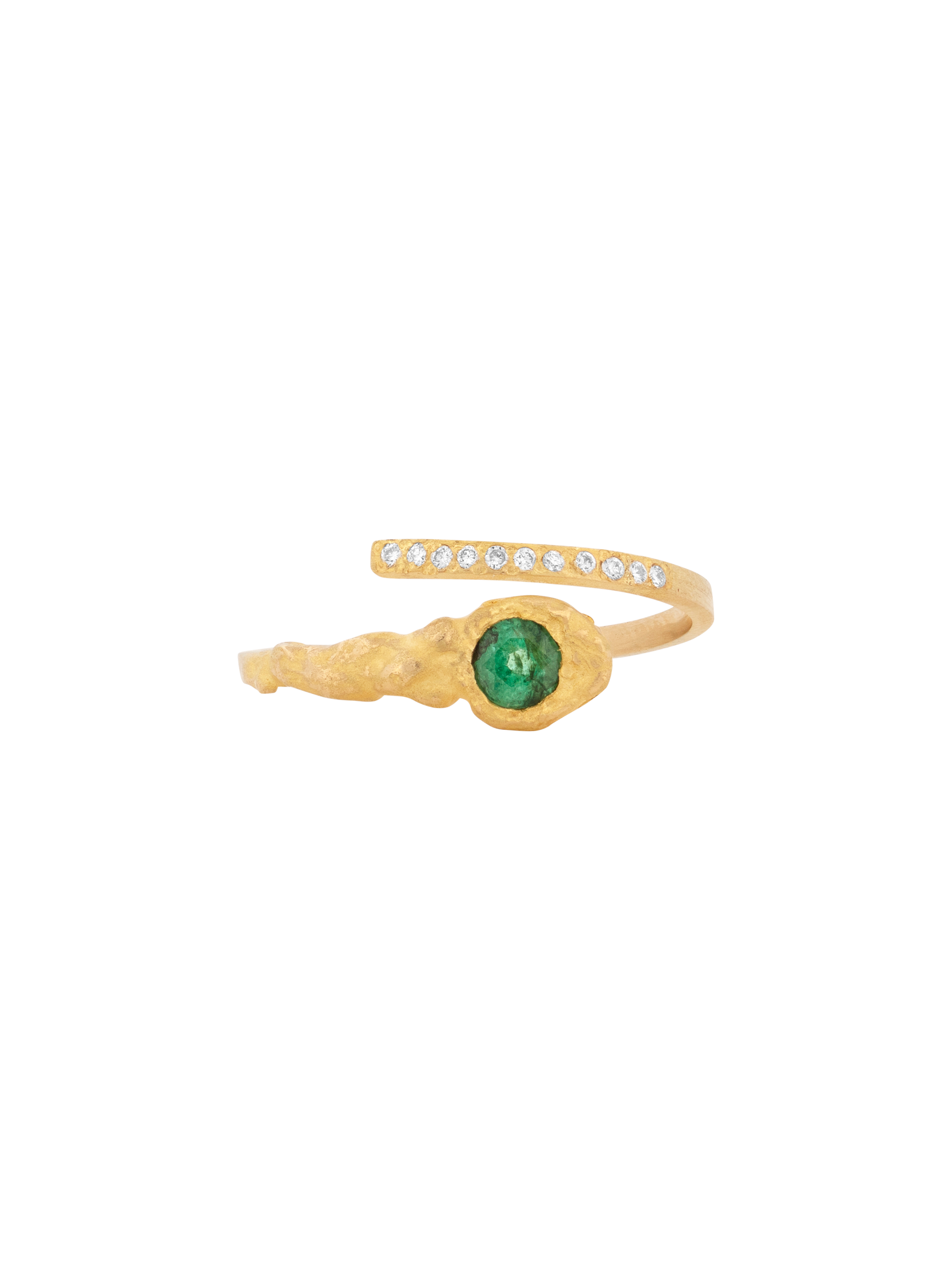 Edith emerald and diamond ring photo 1