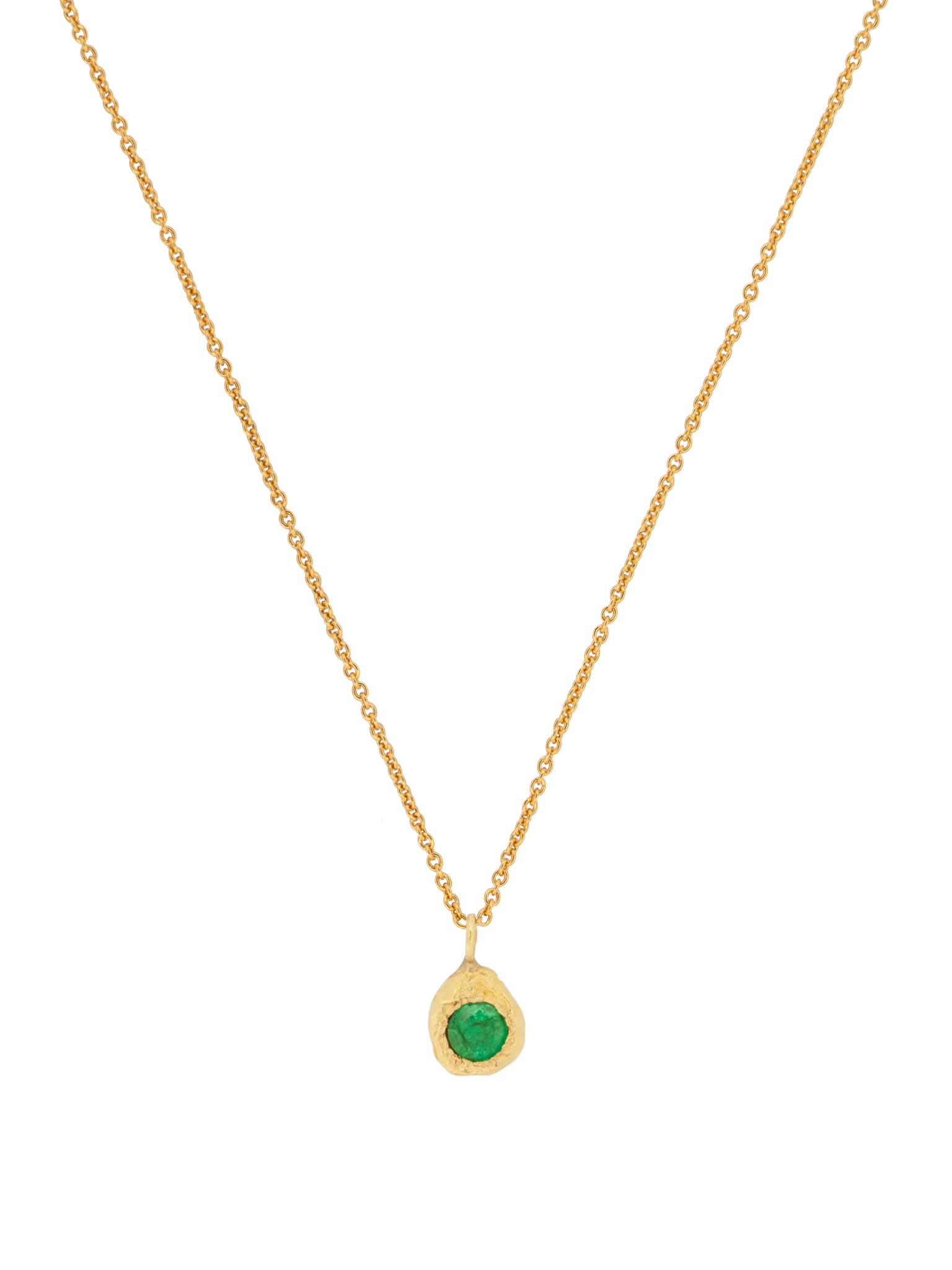 Evie 0.20ct emerald necklace photo 1