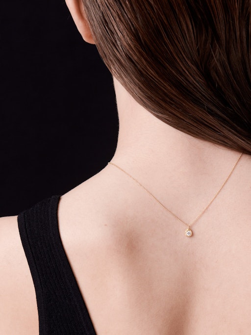 Solitaire iman 0.20ct diamond necklace photo