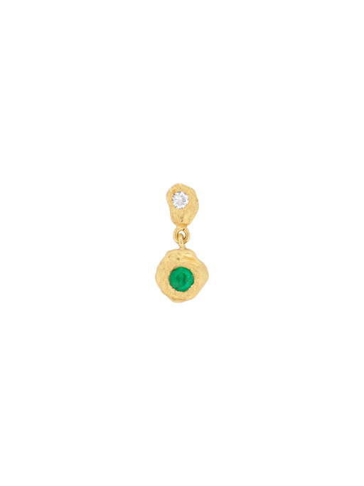 Esmeralda emerald and diamond earring photo