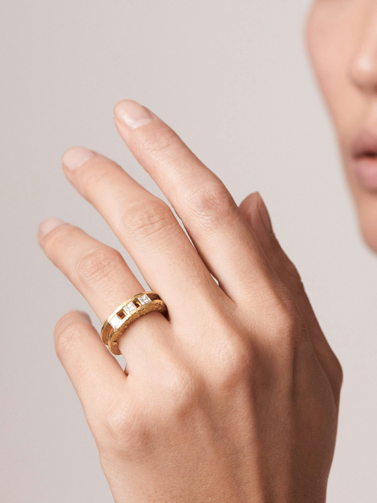 L'amore deco moon diamond 3 ring photo 2