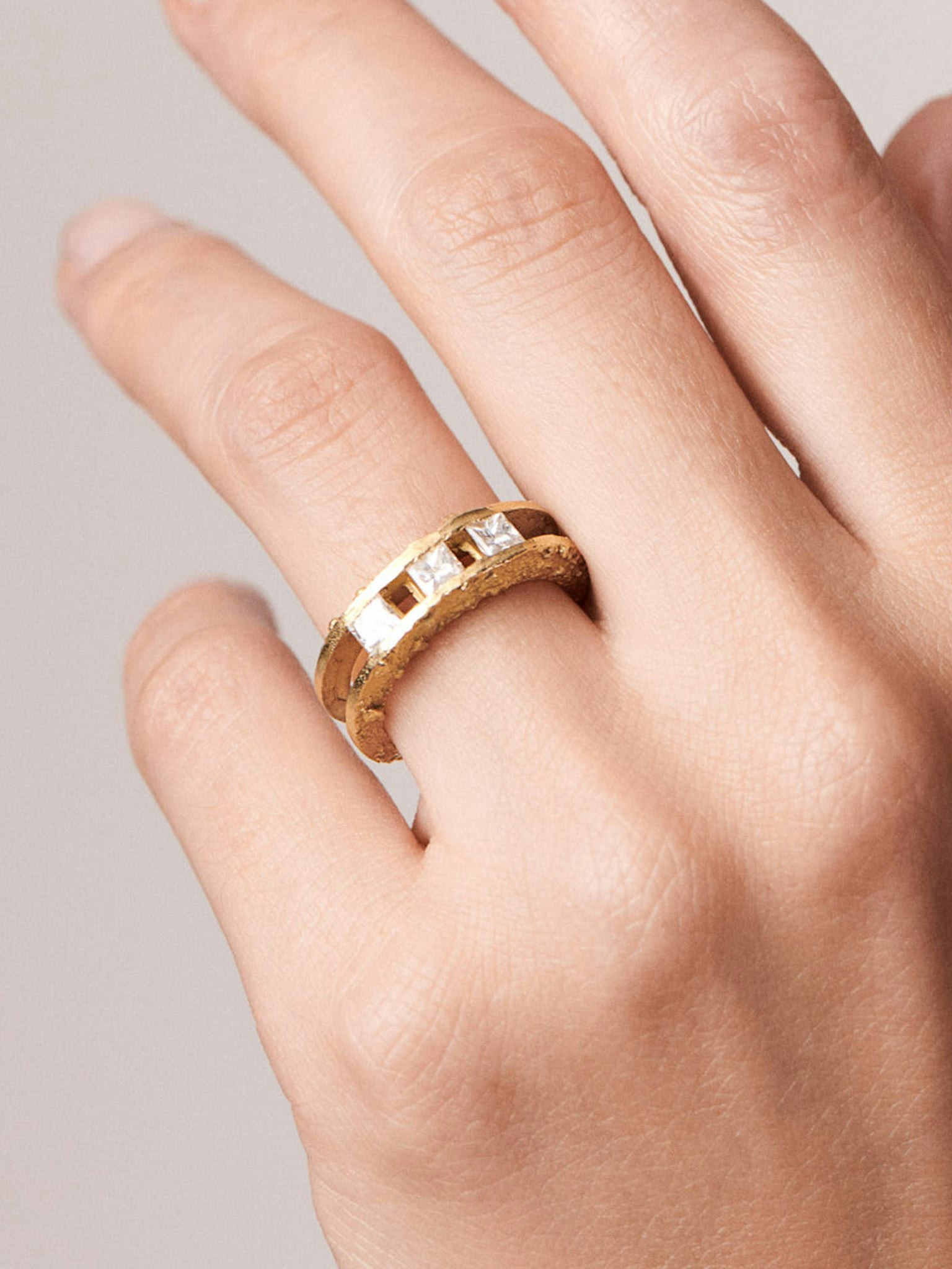 L'amore deco moon diamond 3 ring photo 4
