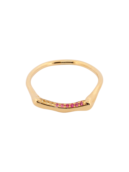 Thethys pink degradé sapphire ring photo