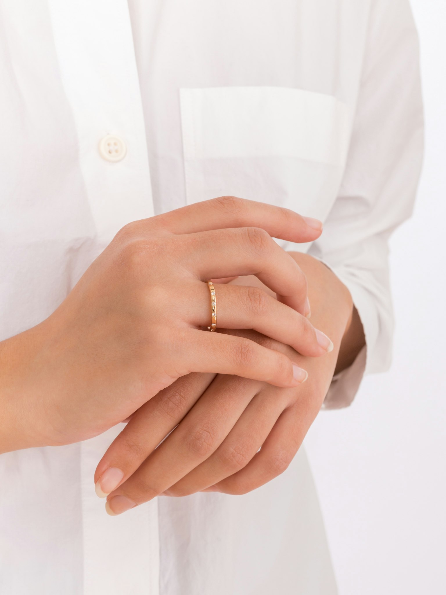Aionios diamond band ring photo 2
