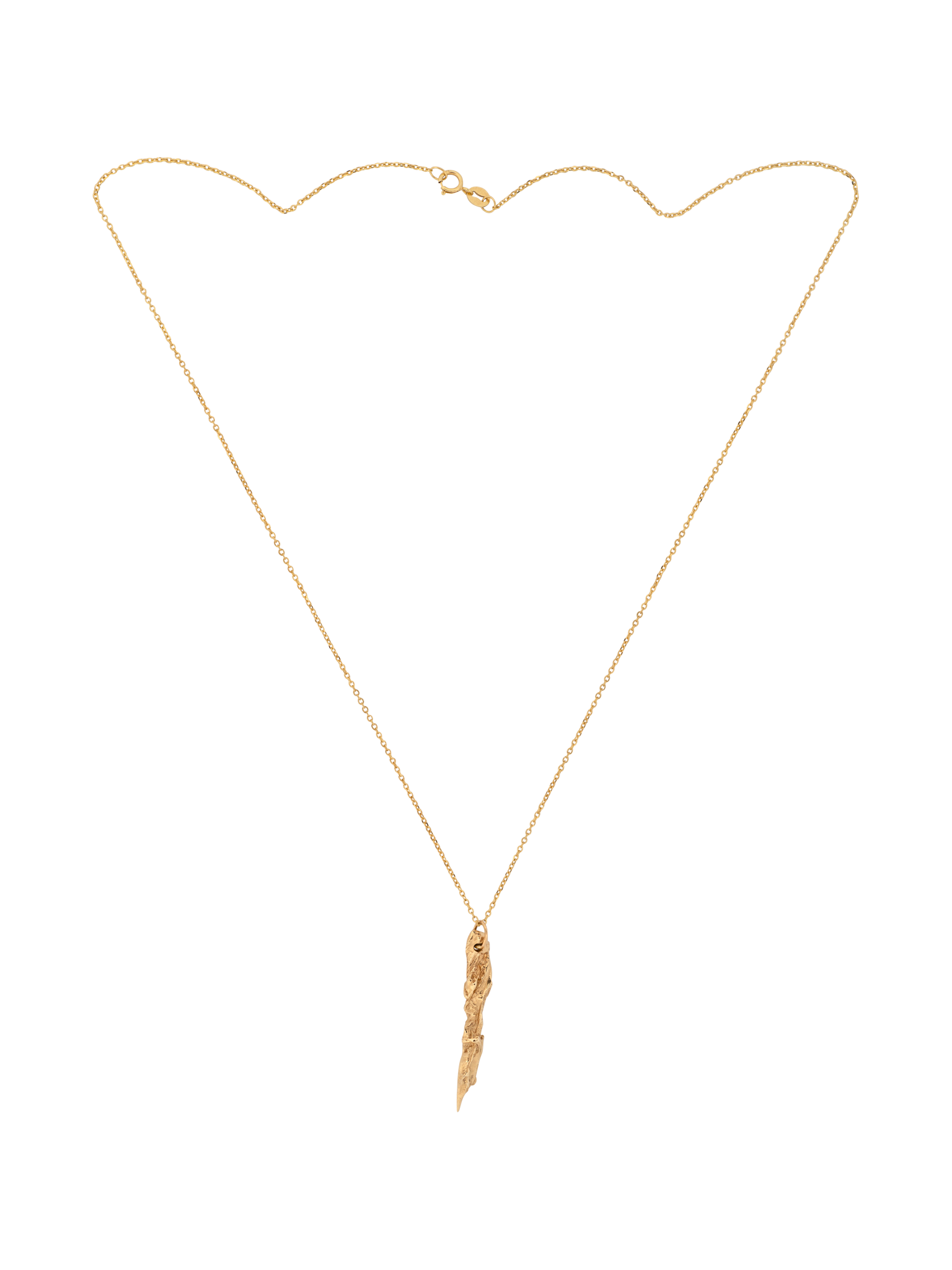 Shard gold pendant necklace V photo 3
