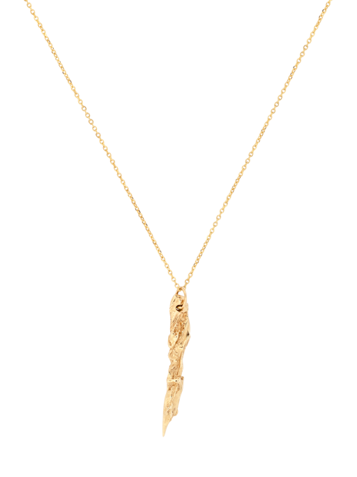 Shard gold pendant necklace V photo