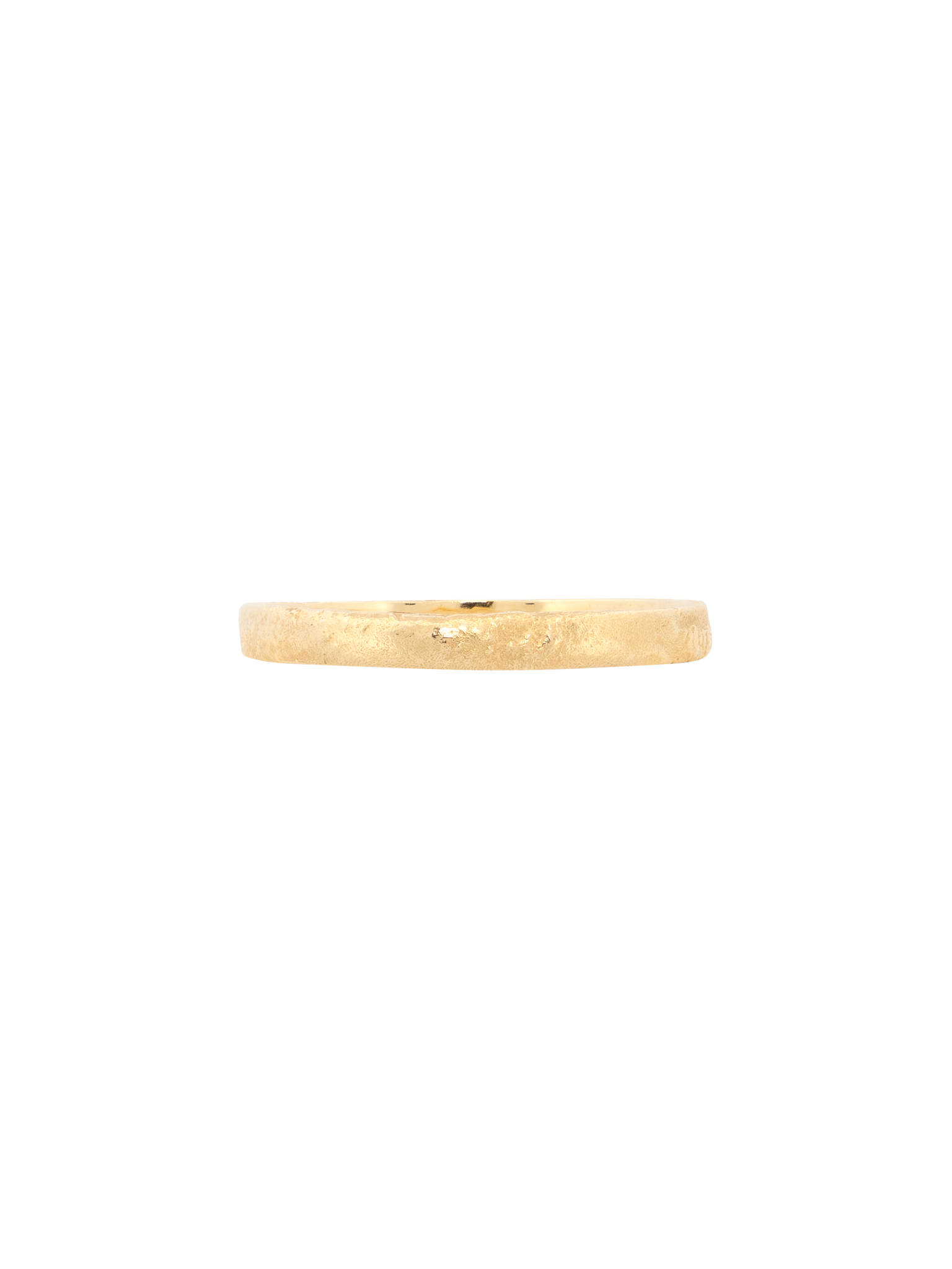 Gold reticulated flat wedding band XIX photo 3