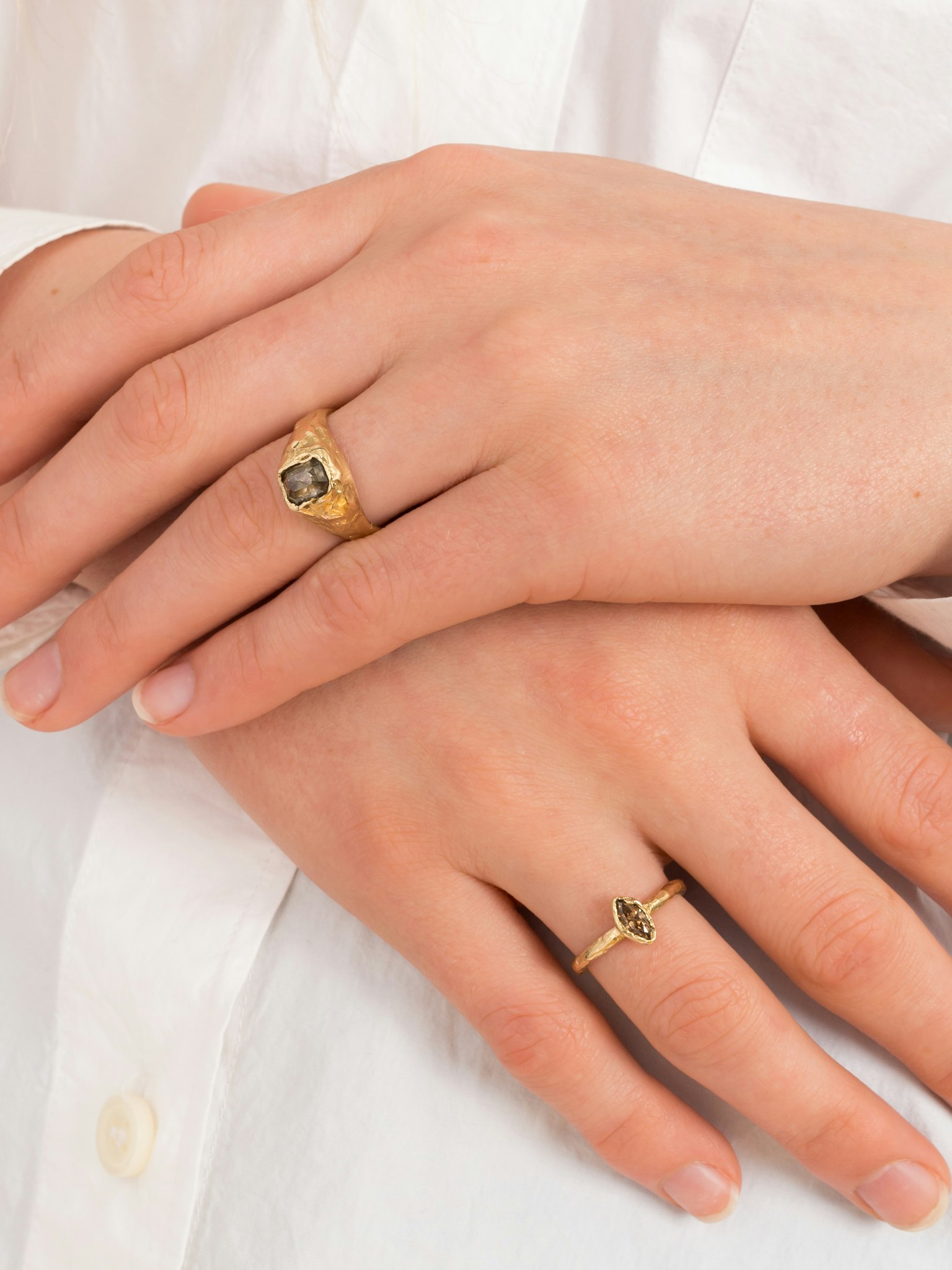 Chocolate marquise diamond engagement ring LX photo 4