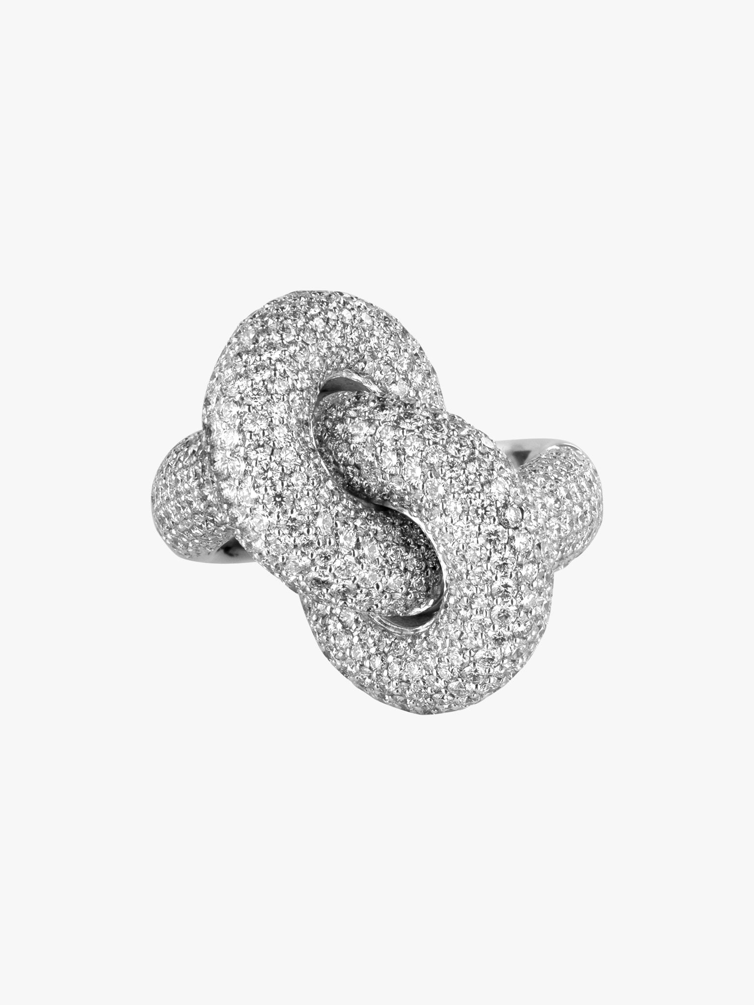 Absolutely fat knot pavé diamond ring photo 1