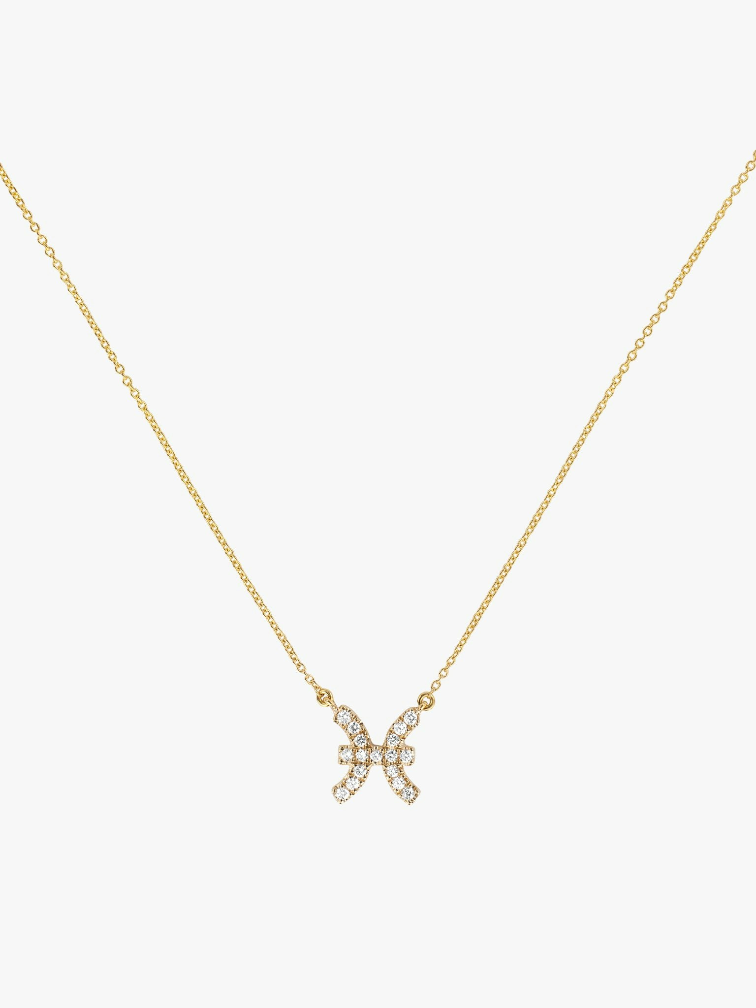 Petite diamond star sign necklace photo 2