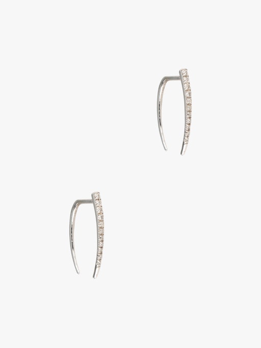 Classic infinite pavé diamond tusk earrings photo