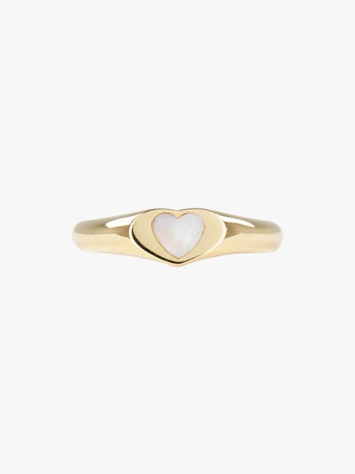 Baby mother of pearl pinky ring photo