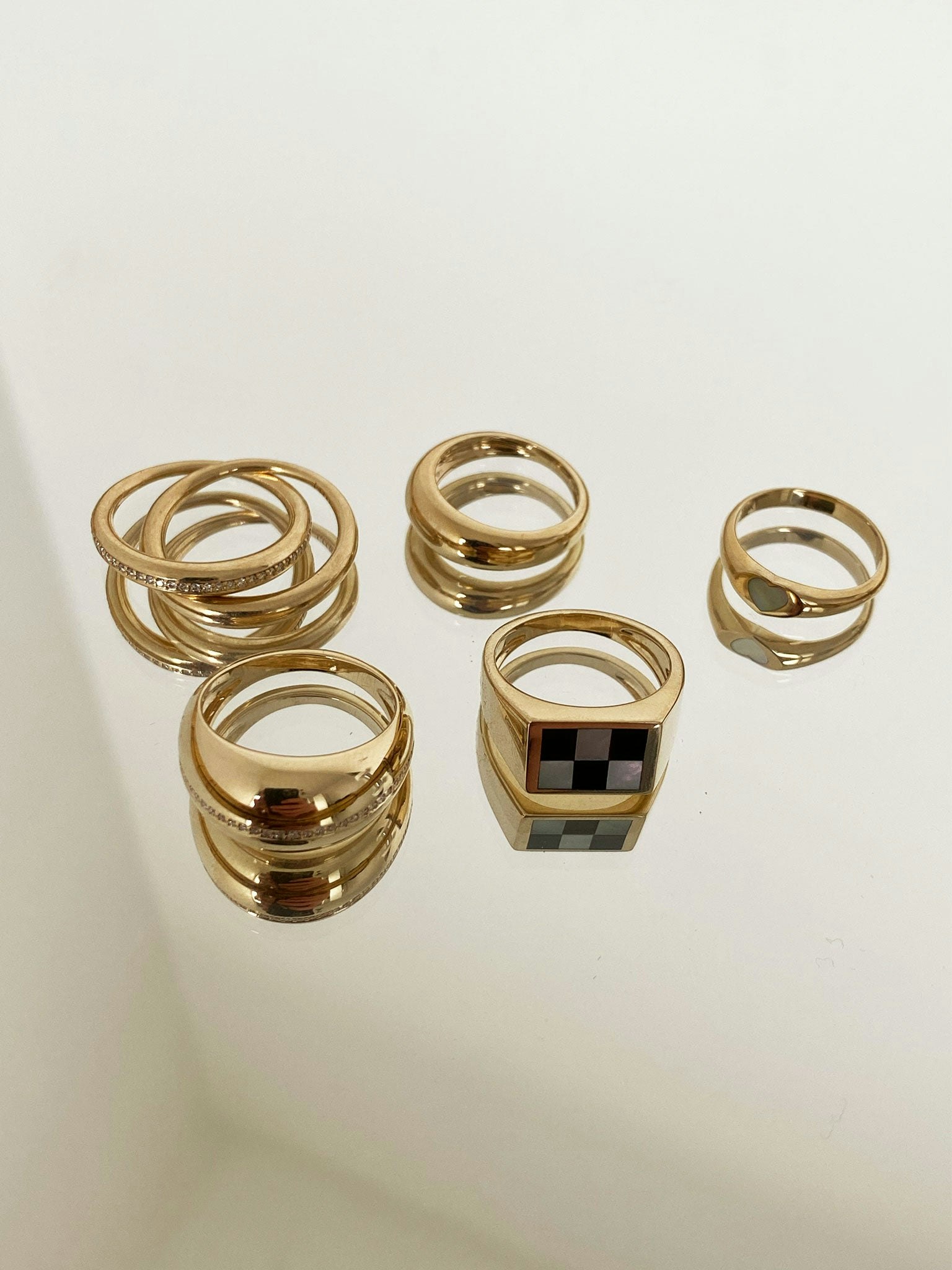 Form ring II with pavé diamonds photo 4