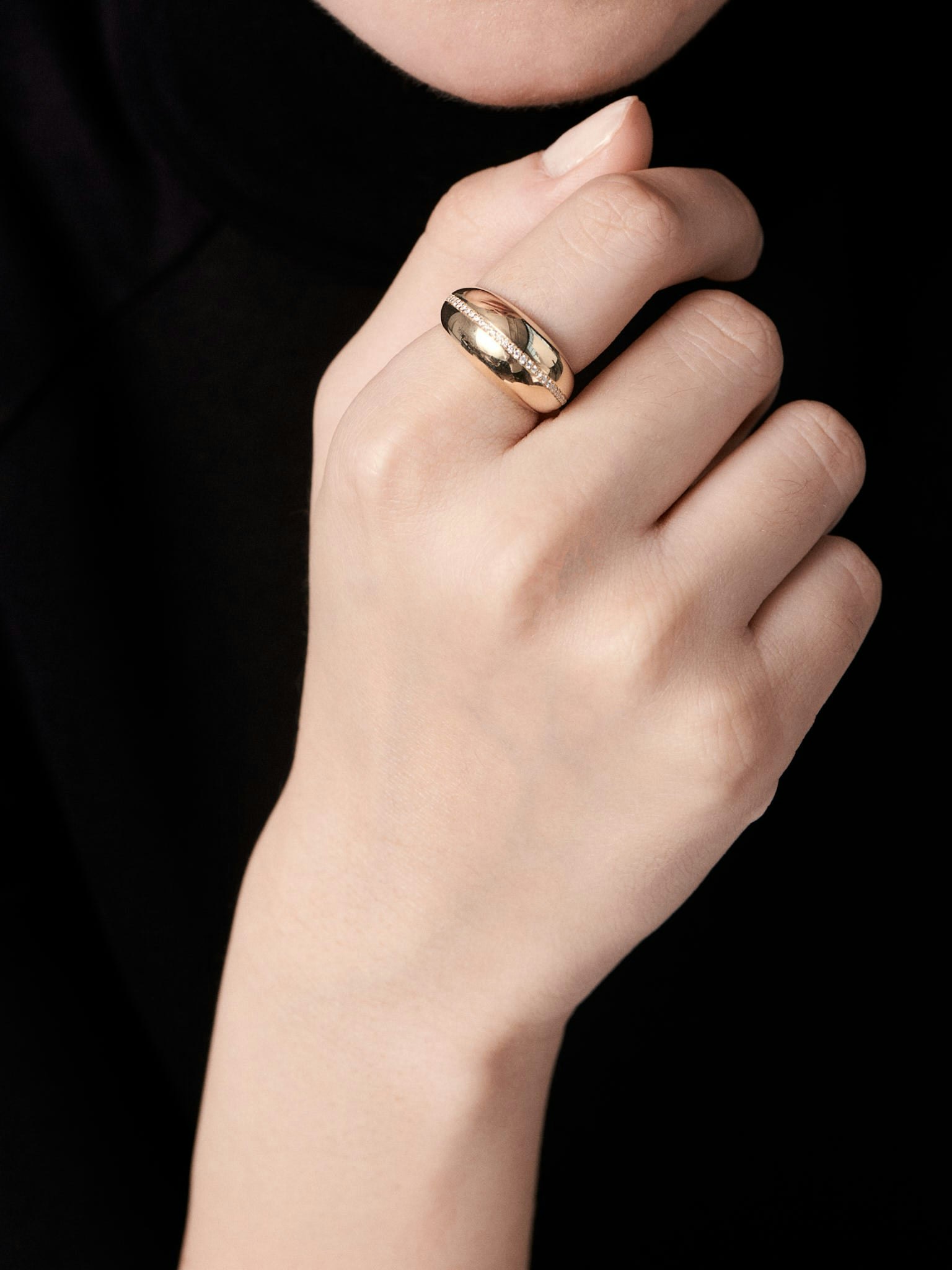 Form ring II with pavé diamonds photo 6