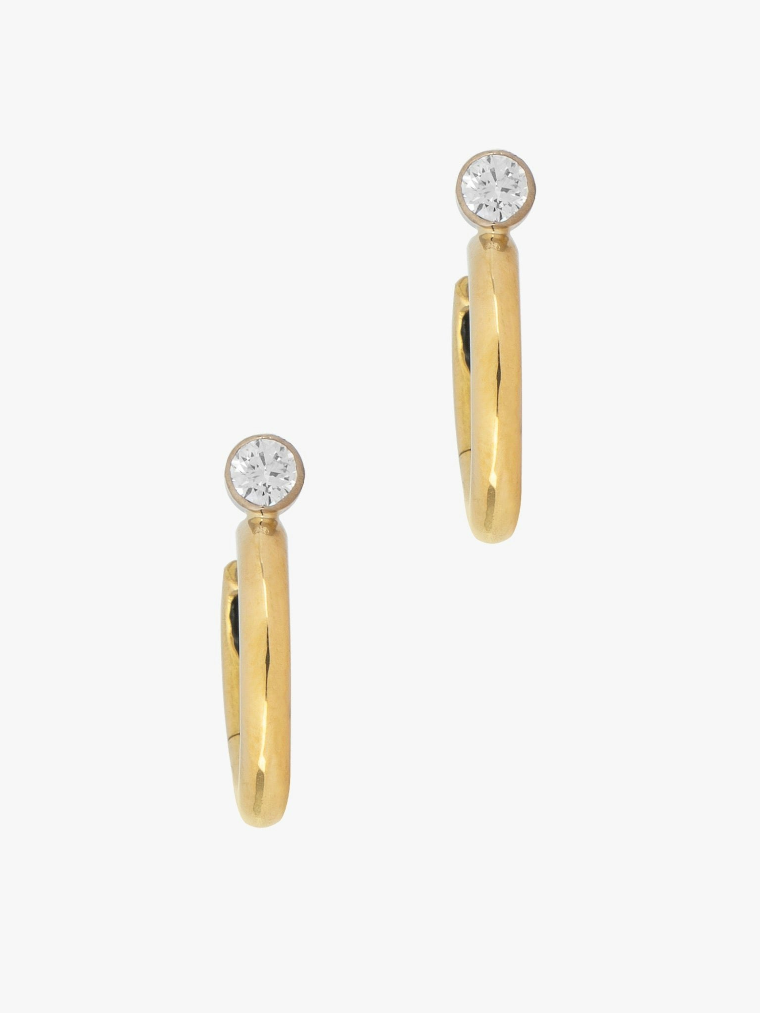 Diamond top hoops photo 1