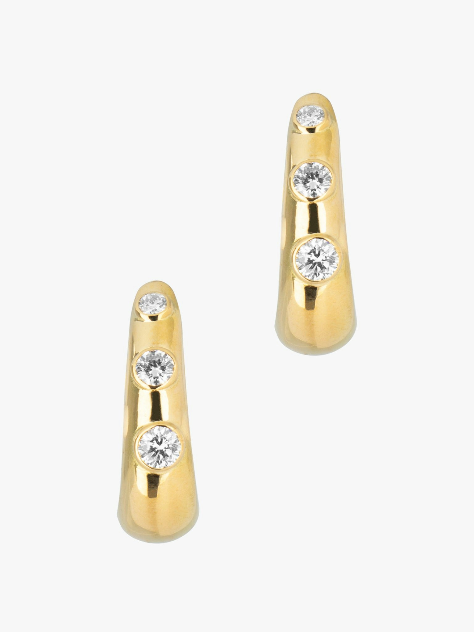 Heavy diamond set hoops photo 1