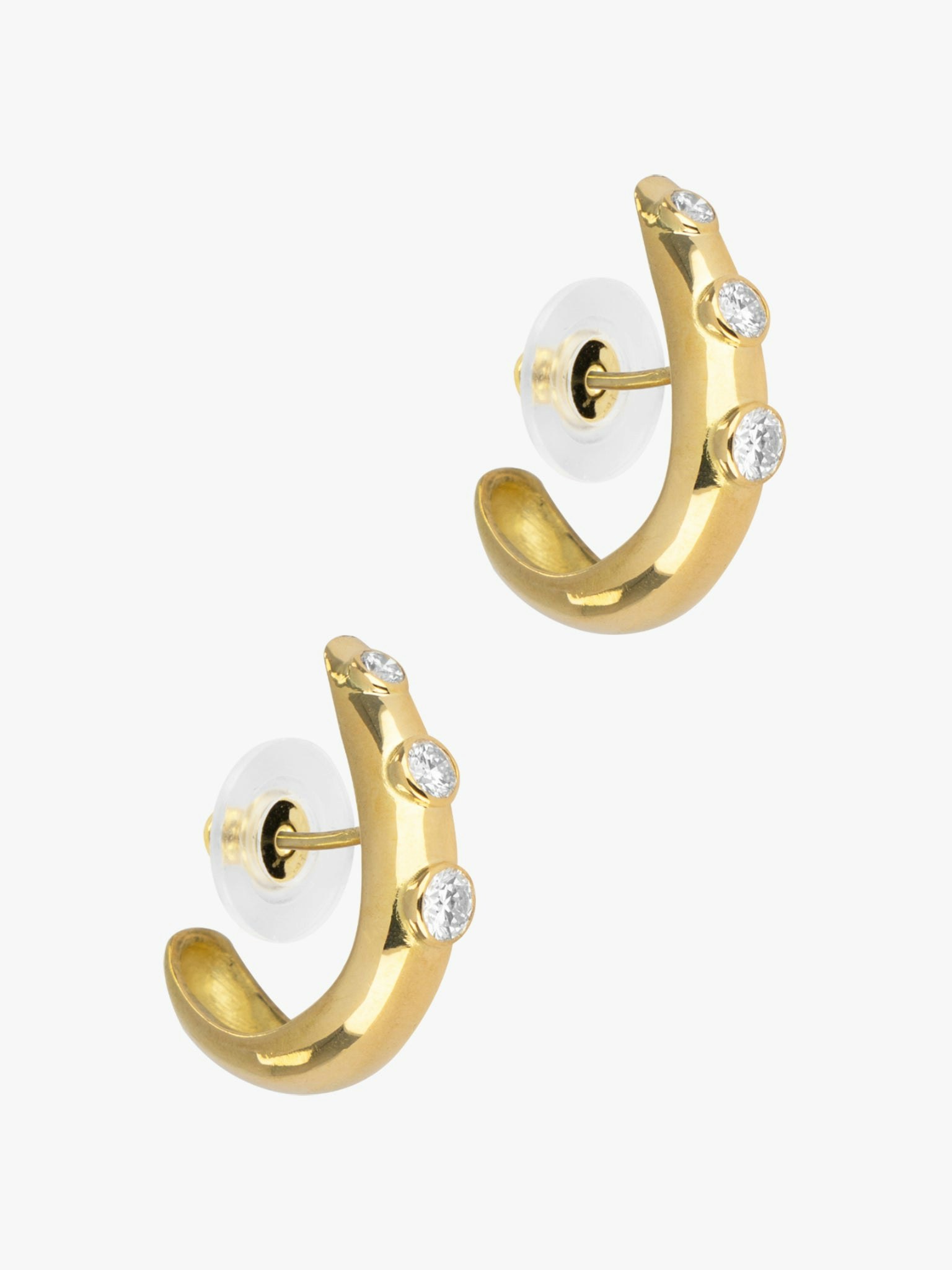 Heavy diamond set hoops photo 3