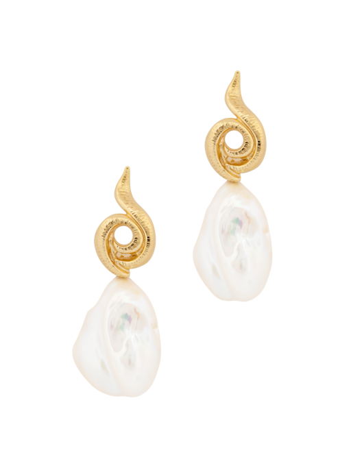 Surrea baroque pearl earrings photo
