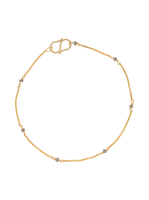 Chain bracelet with diamond beads photo
